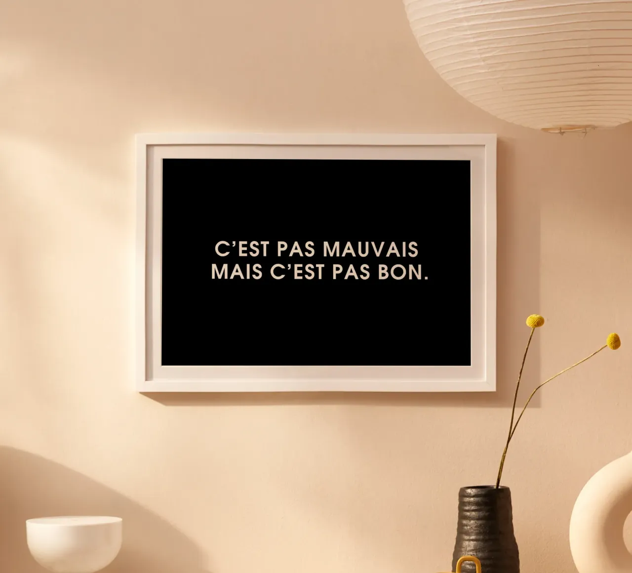C'est pas mauvais mais c'est pas bon - Black poster da Intertitres