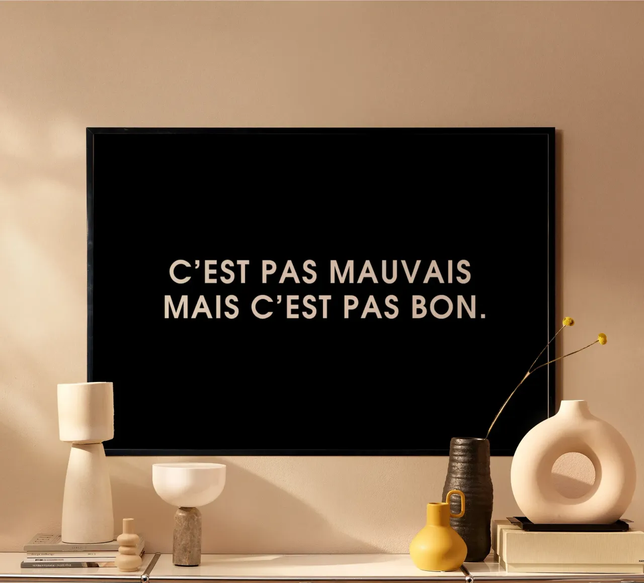 C'est pas mauvais mais c'est pas bon - Black poster da Intertitres