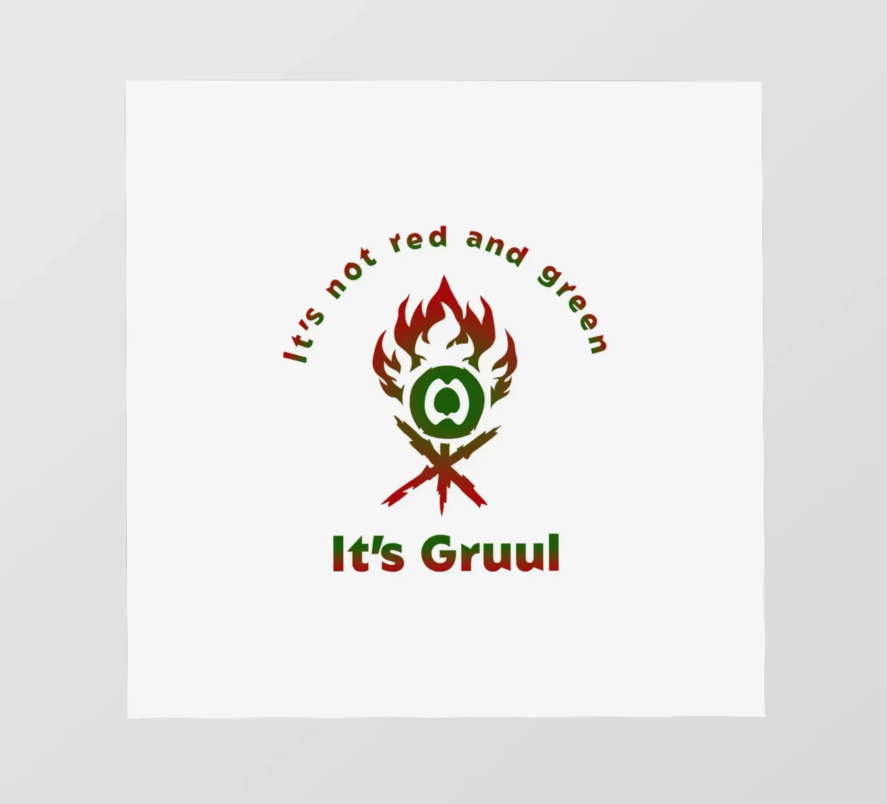 Ce n'est pas rouge et vert C'est Gruul papier peint photo de Loobs