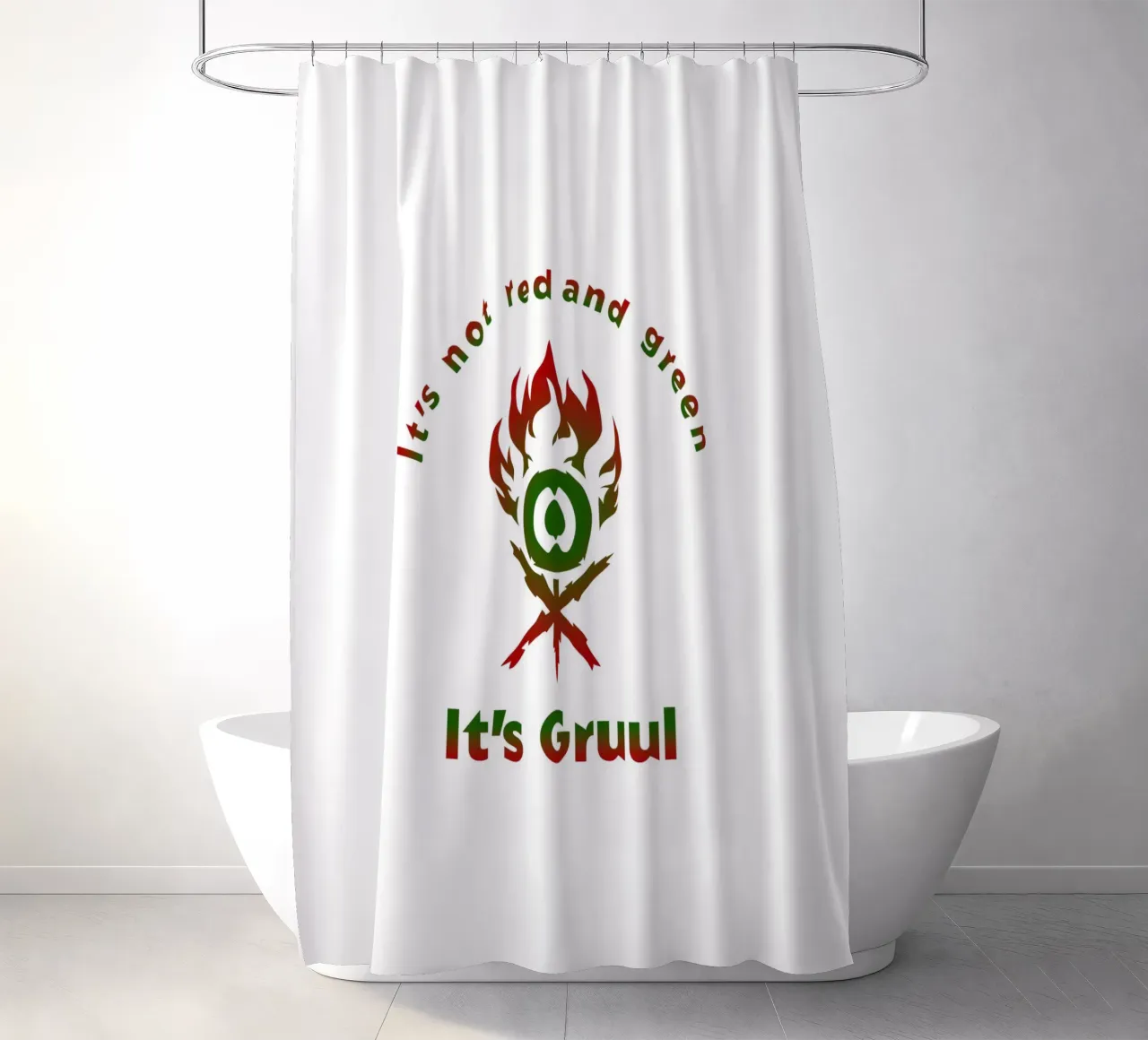 Non è rosso e verde È Gruul tenda da doccia da Loobs