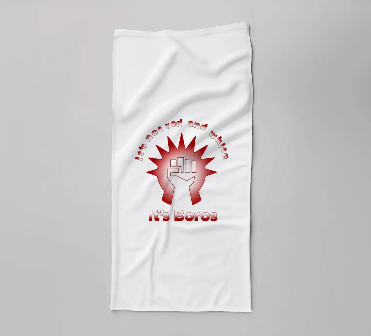 It's not red and white It's Boros towel by Loobs