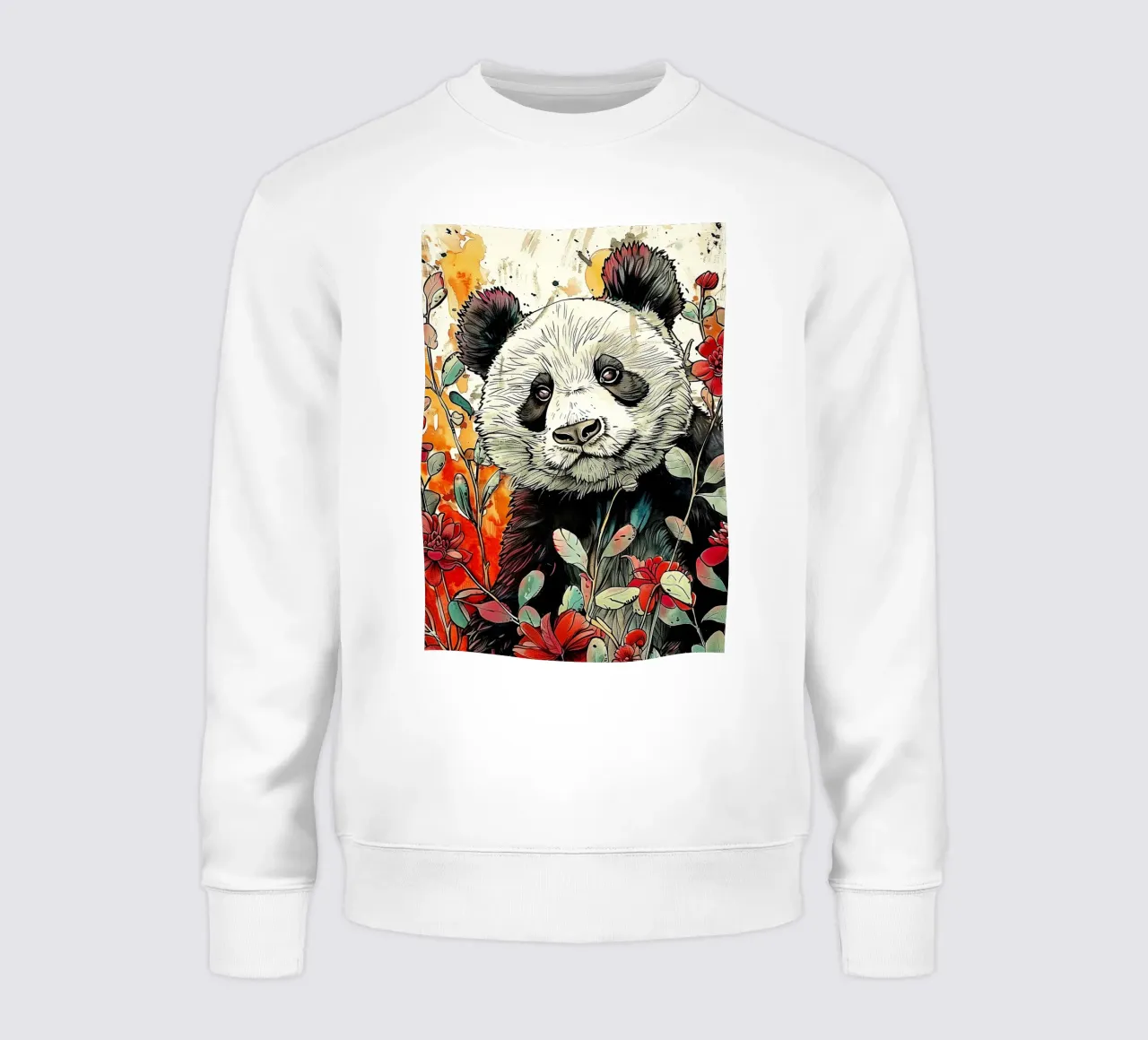 Pandabär Tierkunst Sweatshirt von Justyna Jaszke JBJart