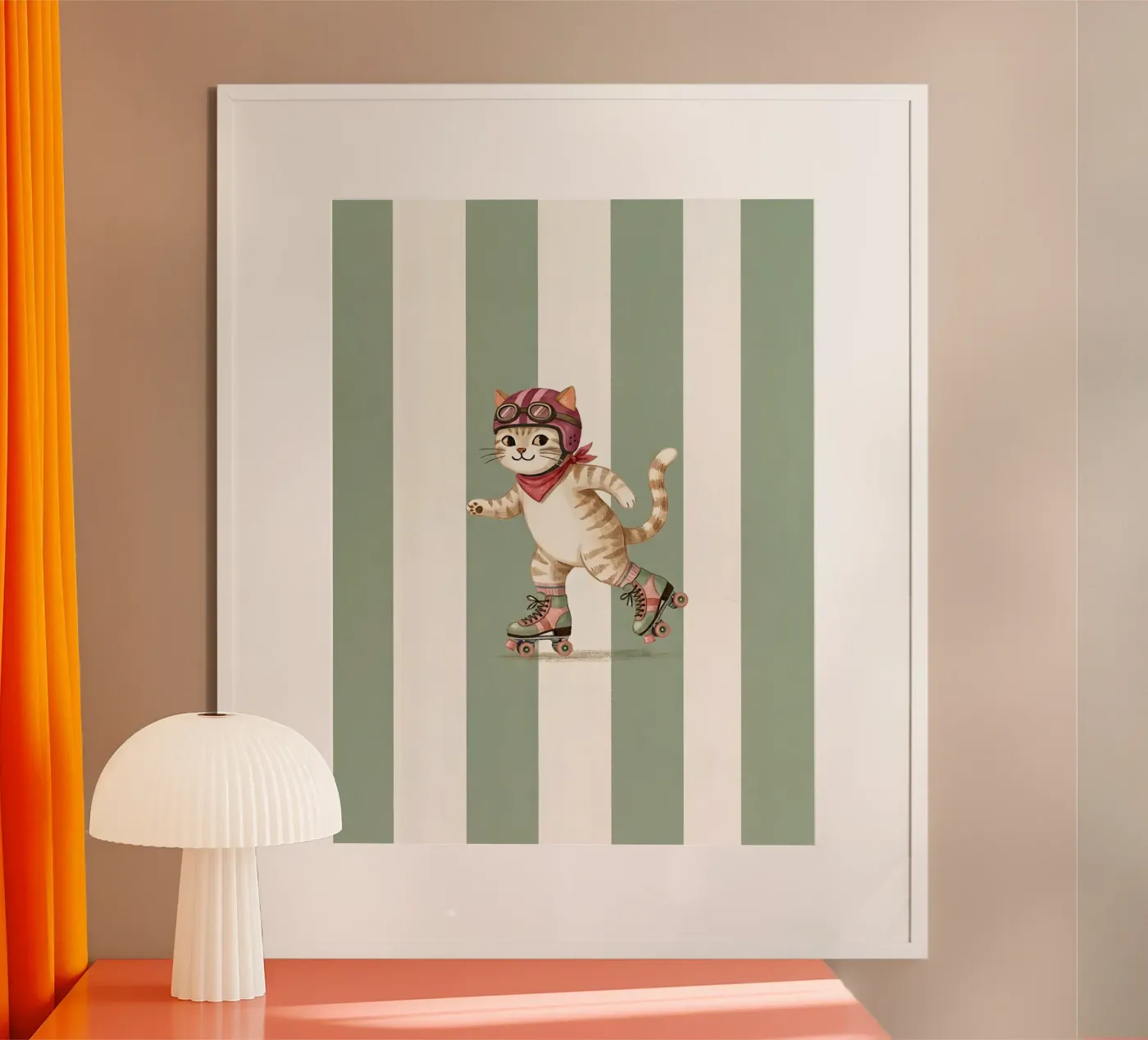 Roller Skating Cat poster da Schön