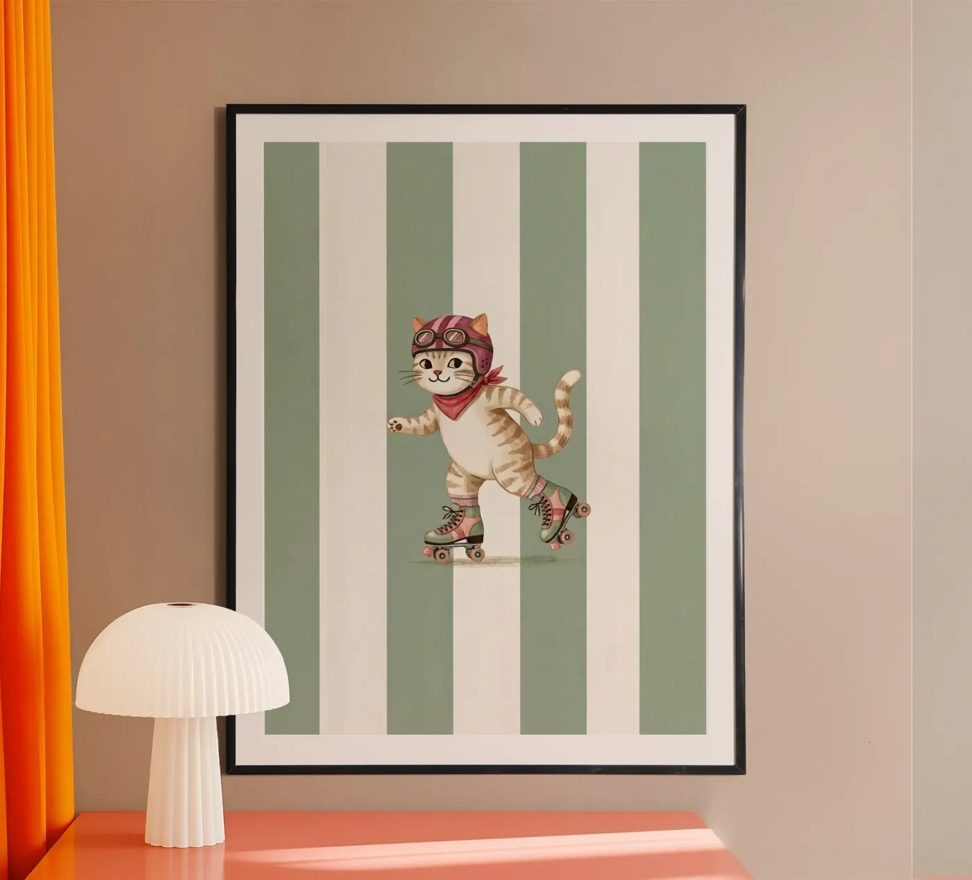 Roller Skating Cat poster da Schön