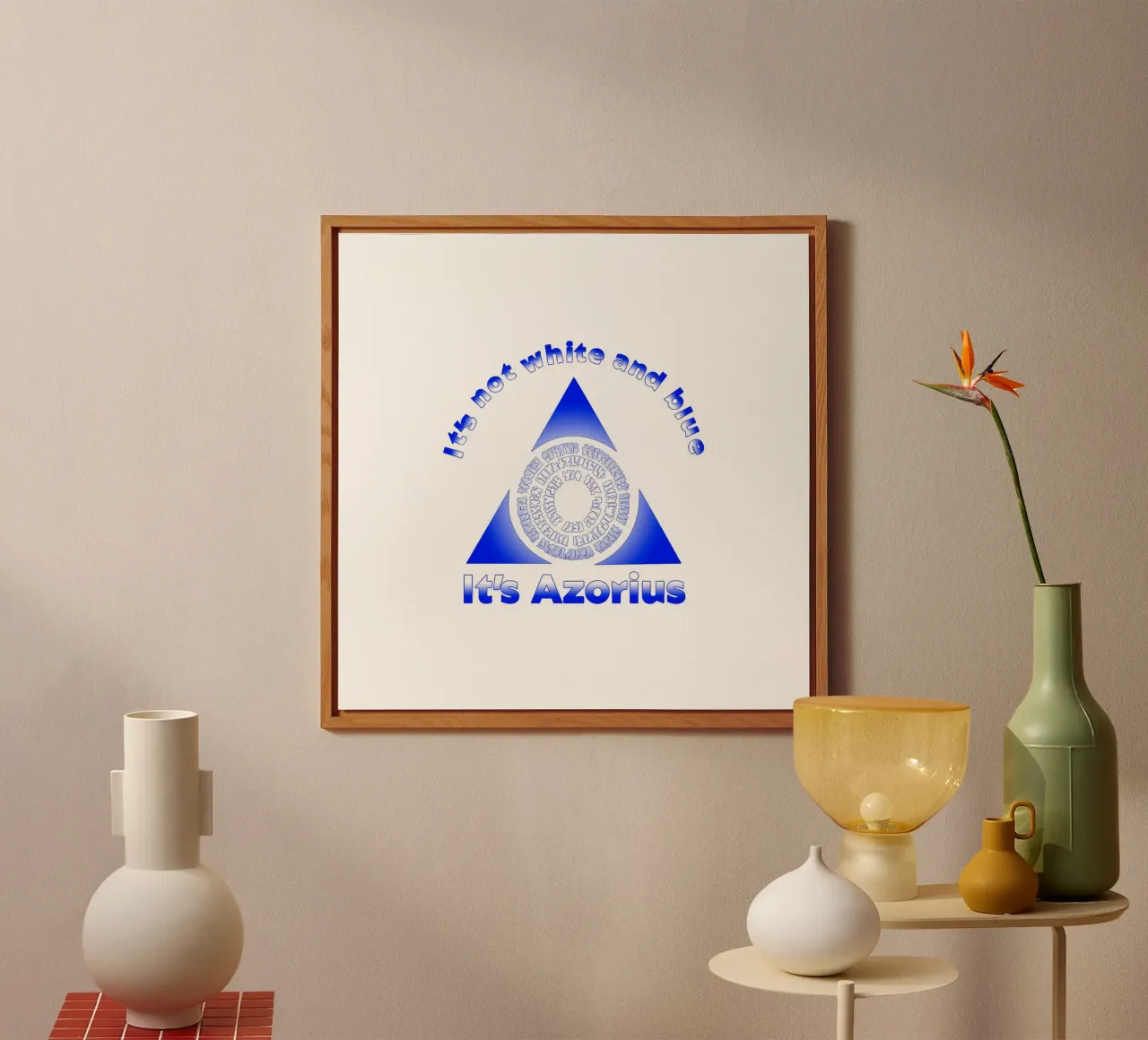 Non è bianco e blu Itz Azorius alluminio dibond da Loobs