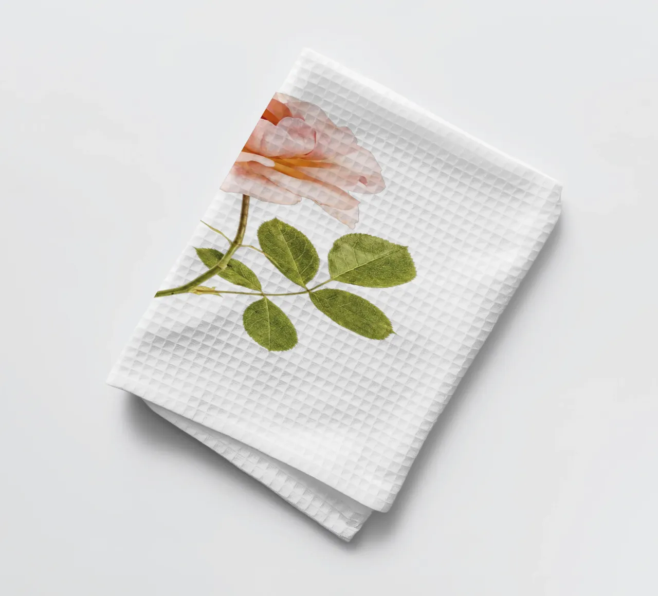L'élégance intemporelle : Rose abricot unique torchon de Curious Collections by Marielle Leenders