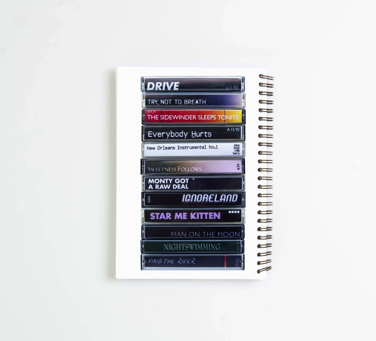 REM - Automatic for the People - Cassette Print spiral notebook by MrMustardPrints