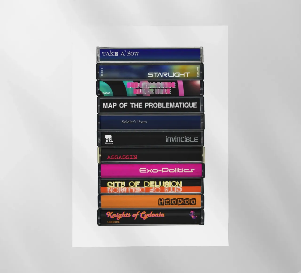 Muse - Black Holes & Revelations - Cassette Print pellicola backlit da MrMustardPrints