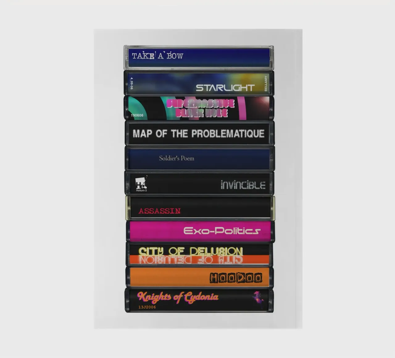Muse - Black Holes & Revelations - Cassette Print notebook by MrMustardPrints