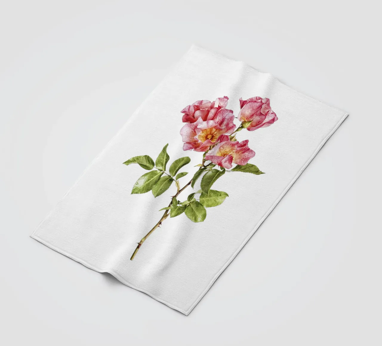 Untamed Beauty: Wild Rose fleece blanket by Curious Collections by Marielle Leenders