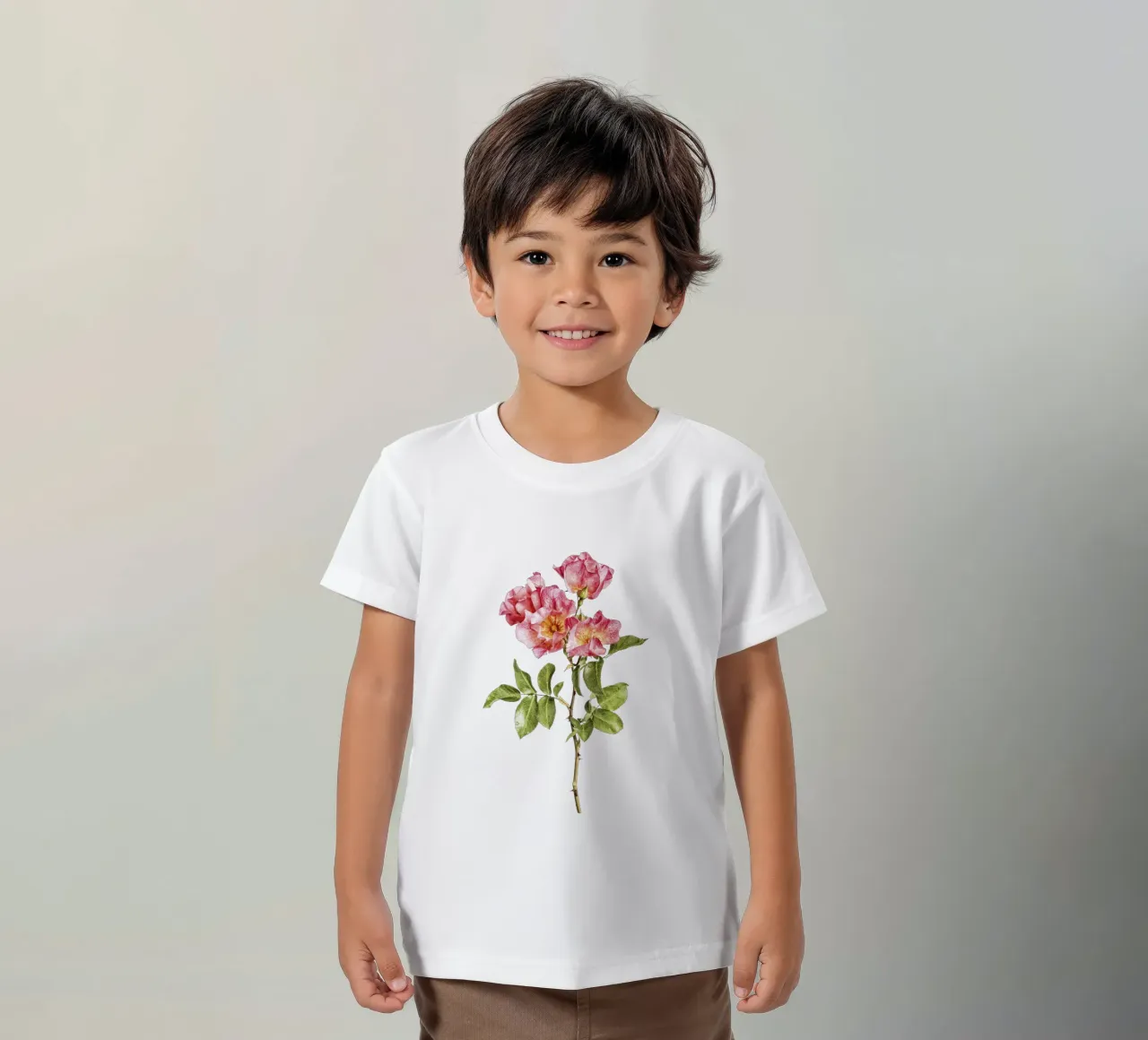 Untamed Beauty: Wild Rose kids t-shirt by Curious Collections by Marielle Leenders