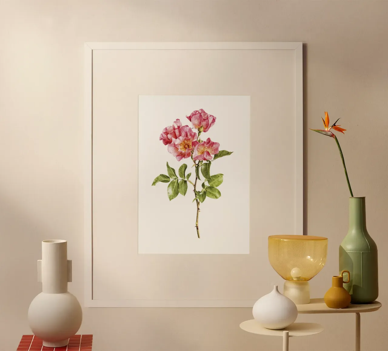 Untamed Beauty: Wild Rose poster by Curious Collections by Marielle Leenders