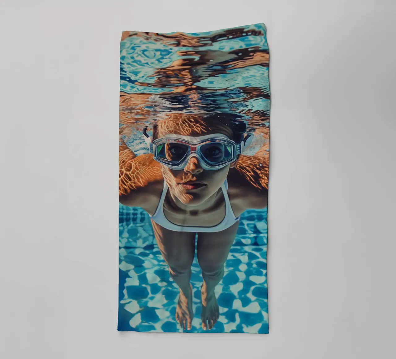 Swimmer in the pool towel by Autofocus