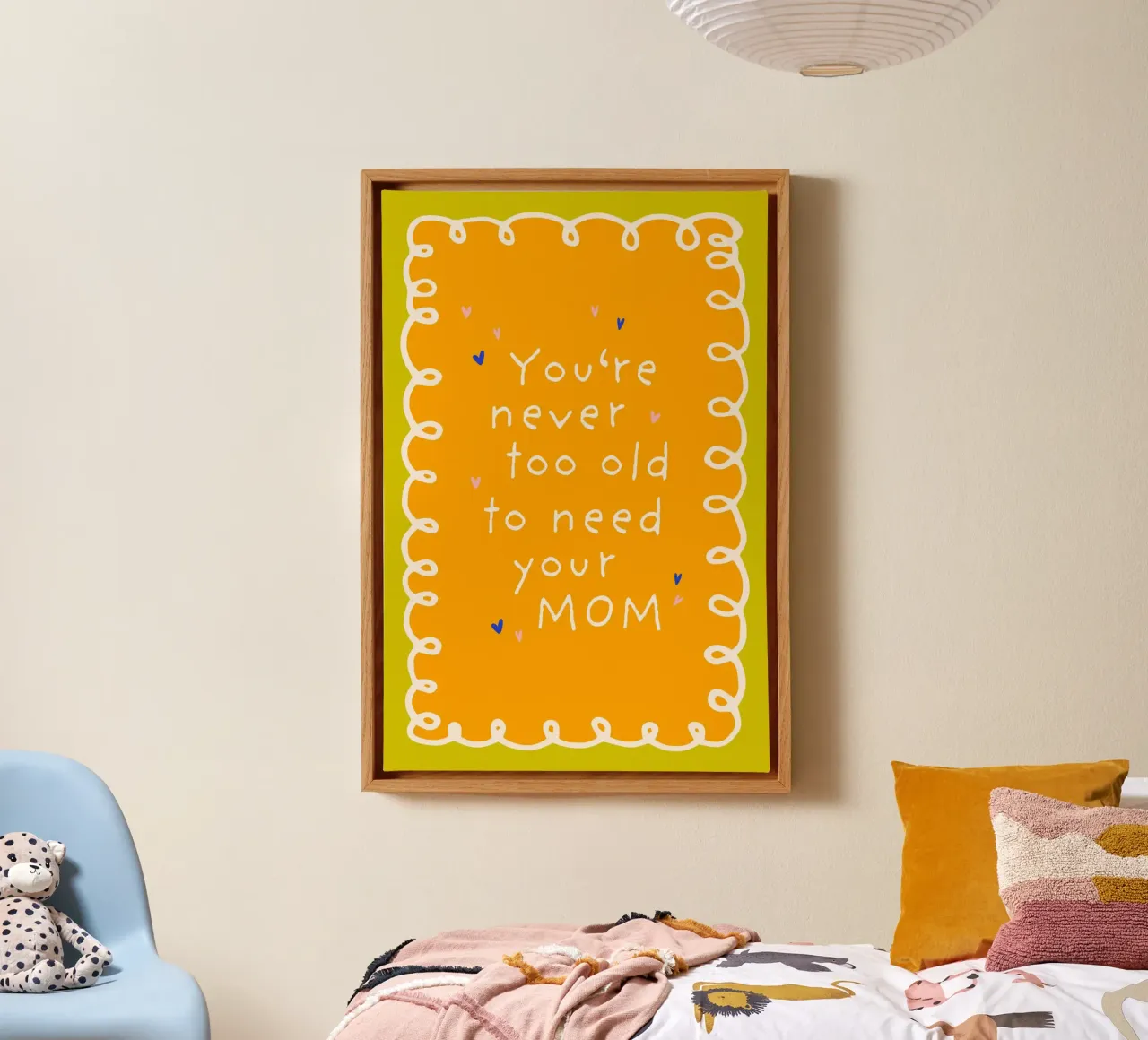 You are never too old to need your mom Leinwand mit Schattenfugenrahmen von Malou-Studio
