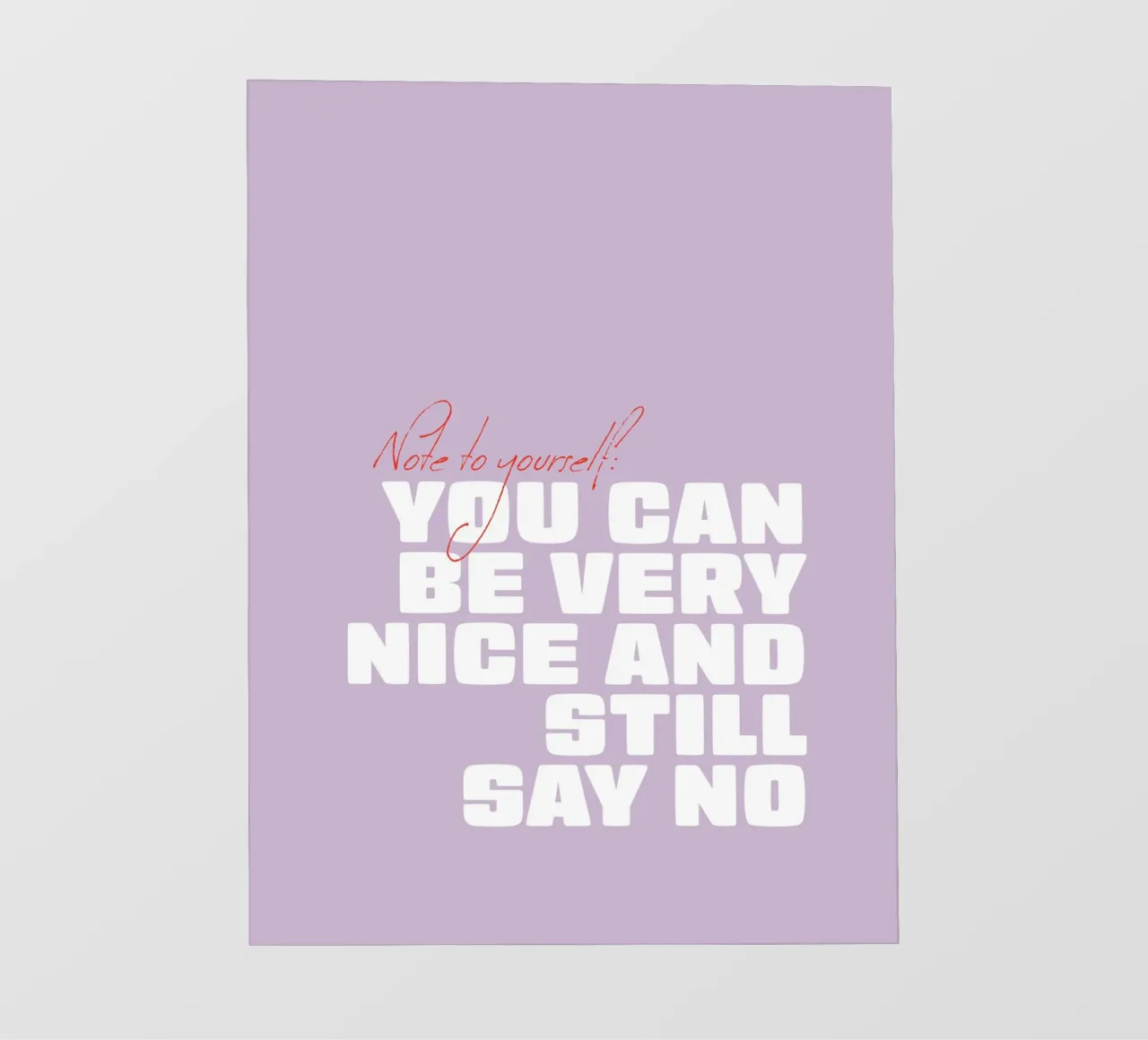 You can be very nice and still say no pellicola backlit da Malou-Studio