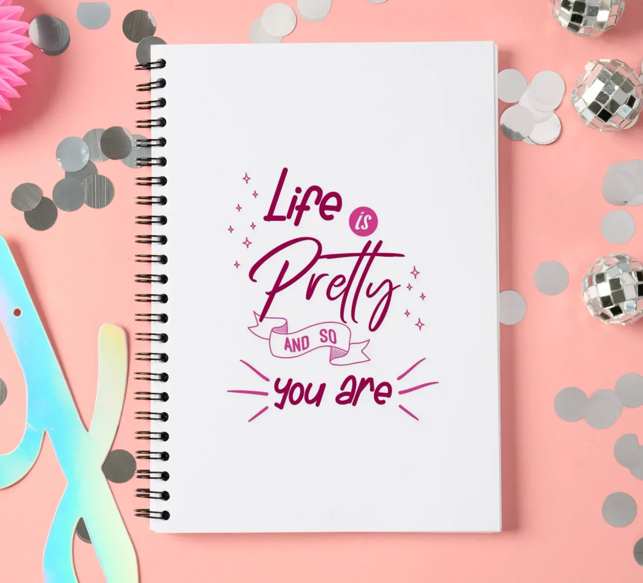 Life is pretty and so you are spiral notebook by Loobs