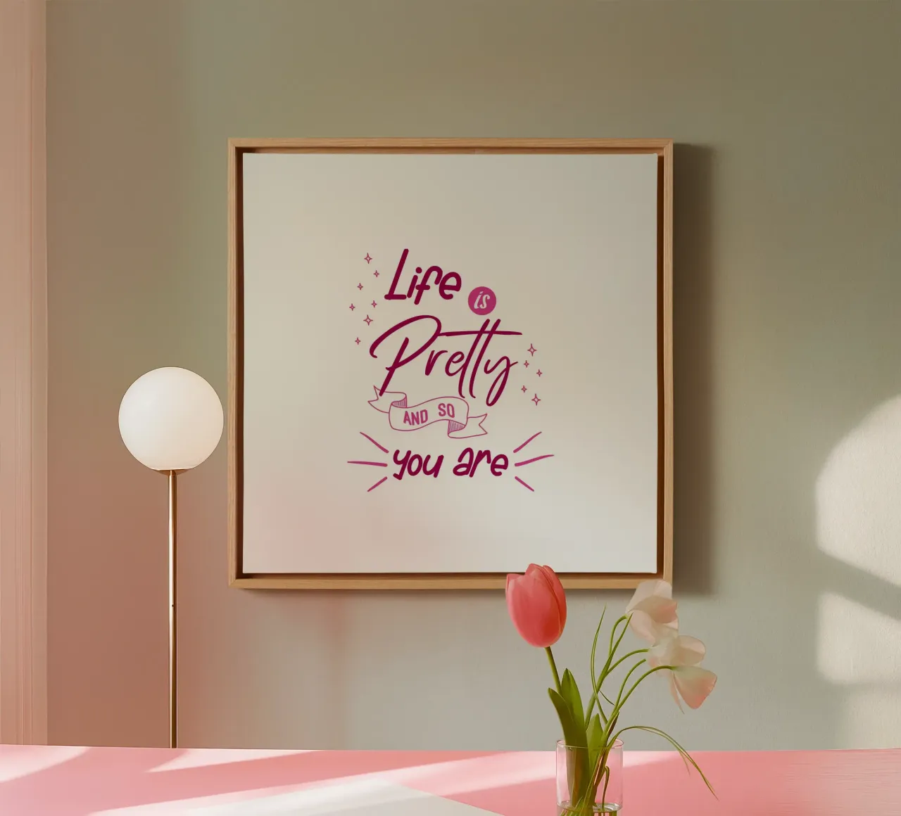 Het leven is mooi en jij bent dat ook canvas van Loobs