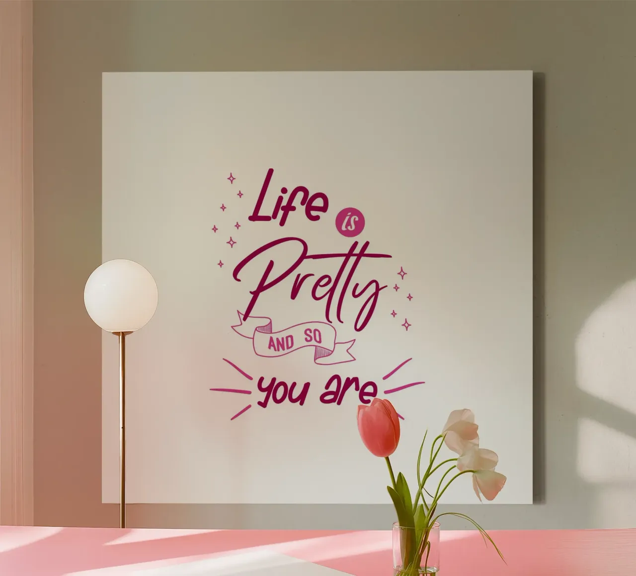 Het leven is mooi en jij bent dat ook canvas van Loobs