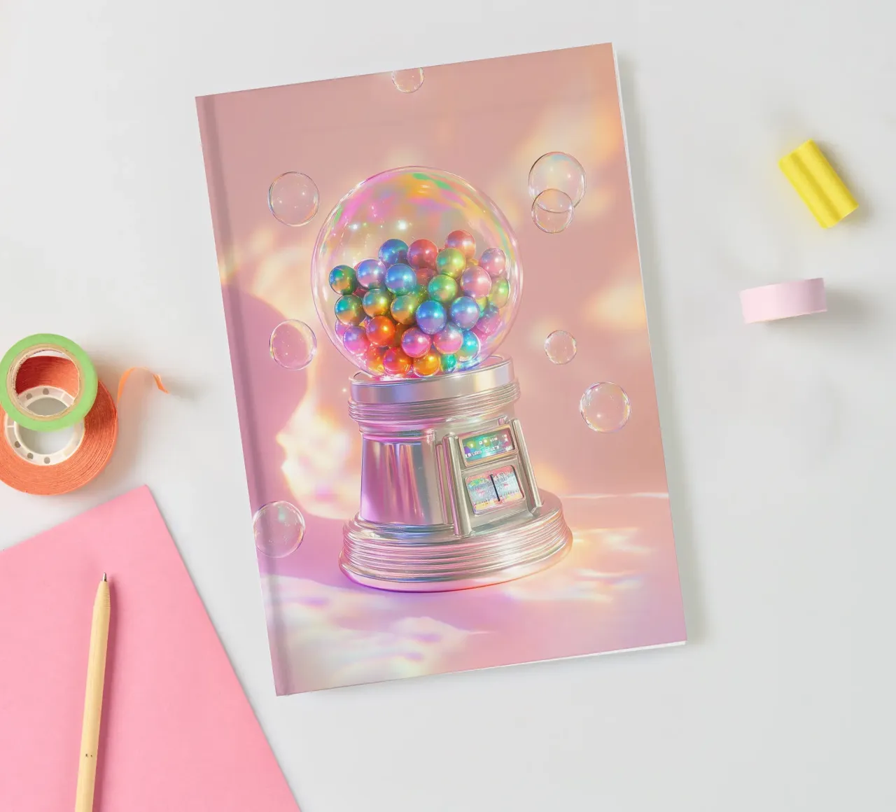 Colourful Bubblegum notebook by Malou-Studio
