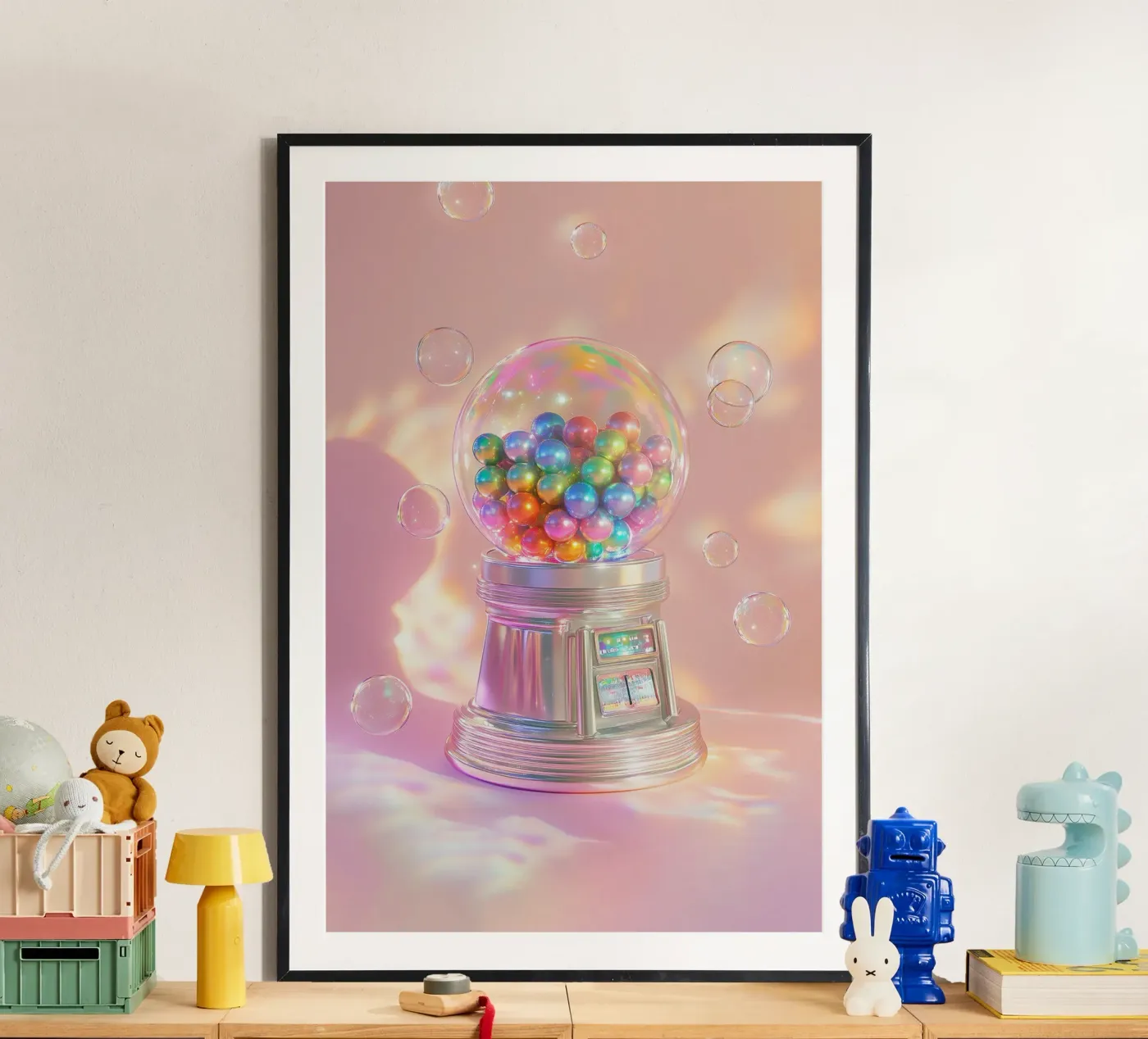 Colourful Bubblegum poster by Malou-Studio