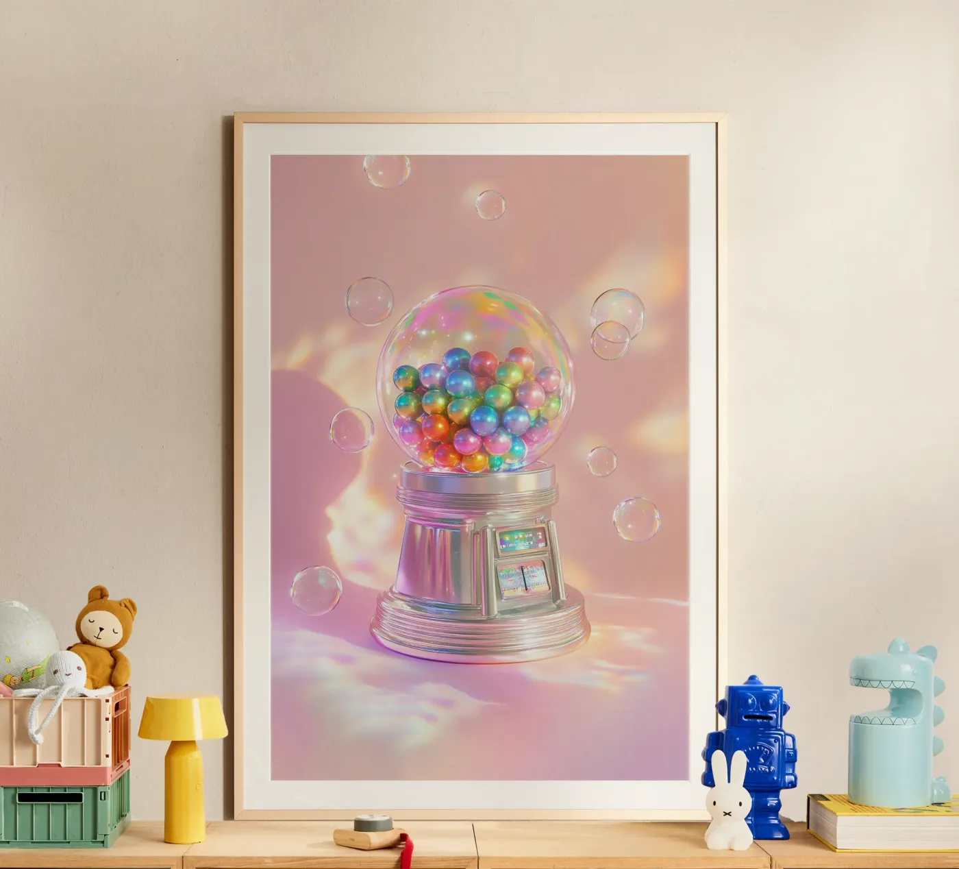 Colourful Bubblegum poster by Malou-Studio