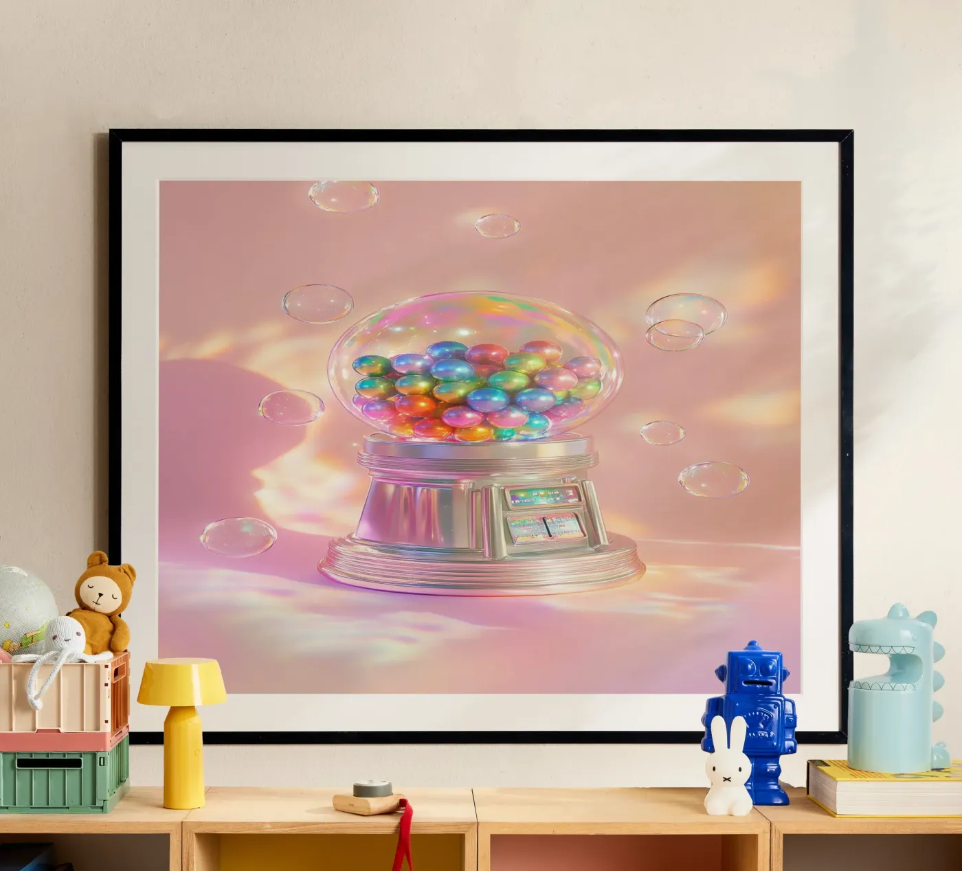 Colourful Bubblegum poster by Malou-Studio