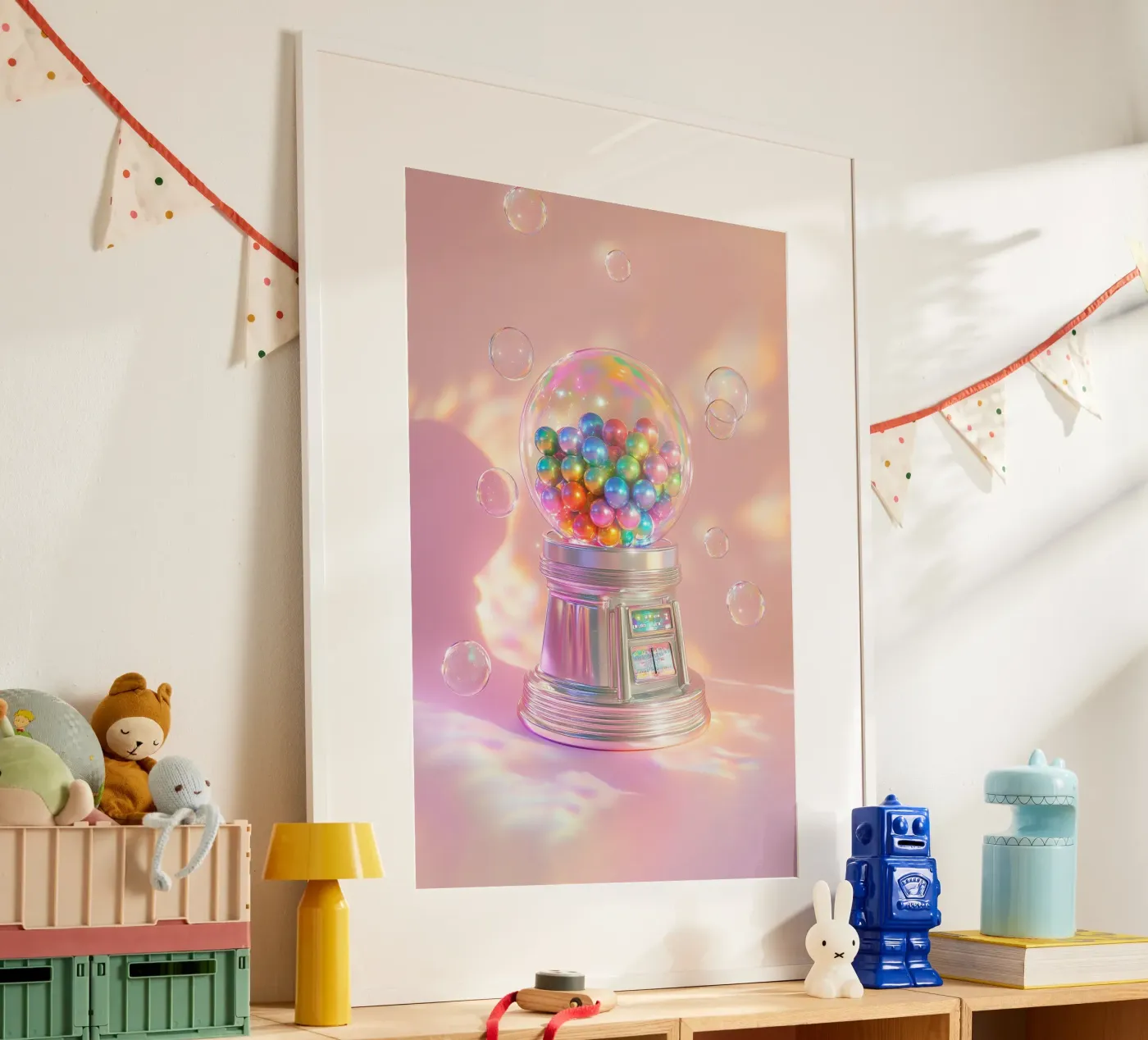 Colourful Bubblegum poster by Malou-Studio
