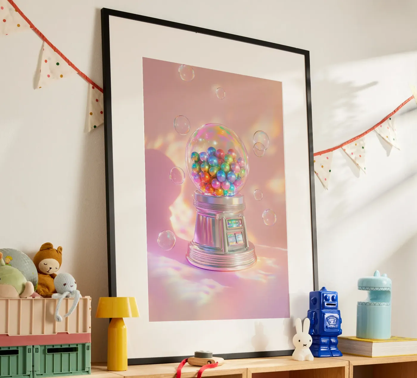 Colourful Bubblegum poster by Malou-Studio