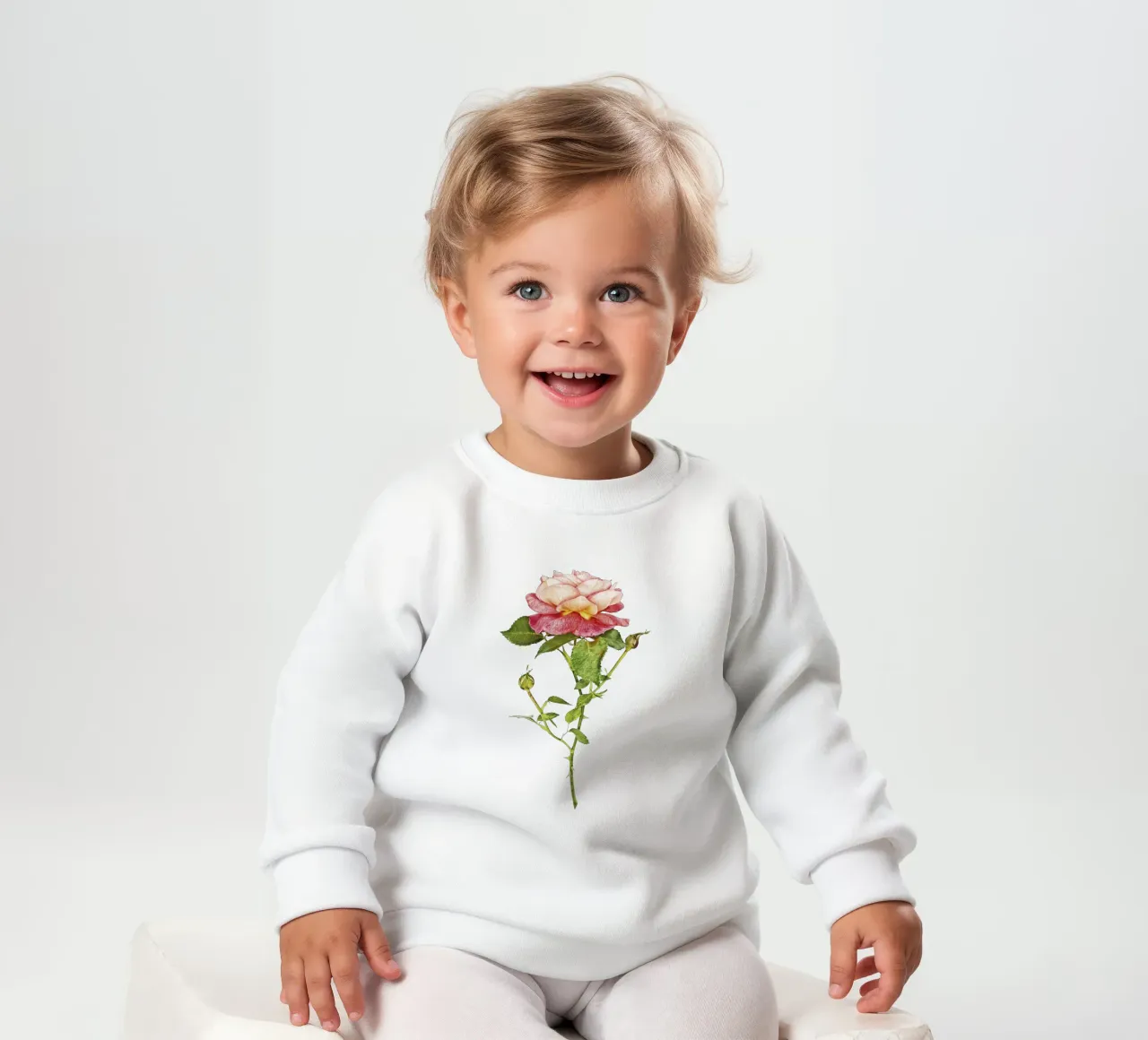 Fusione elegante: rosa arancio-rosa felpa neonato da Curious Collections by Marielle Leenders