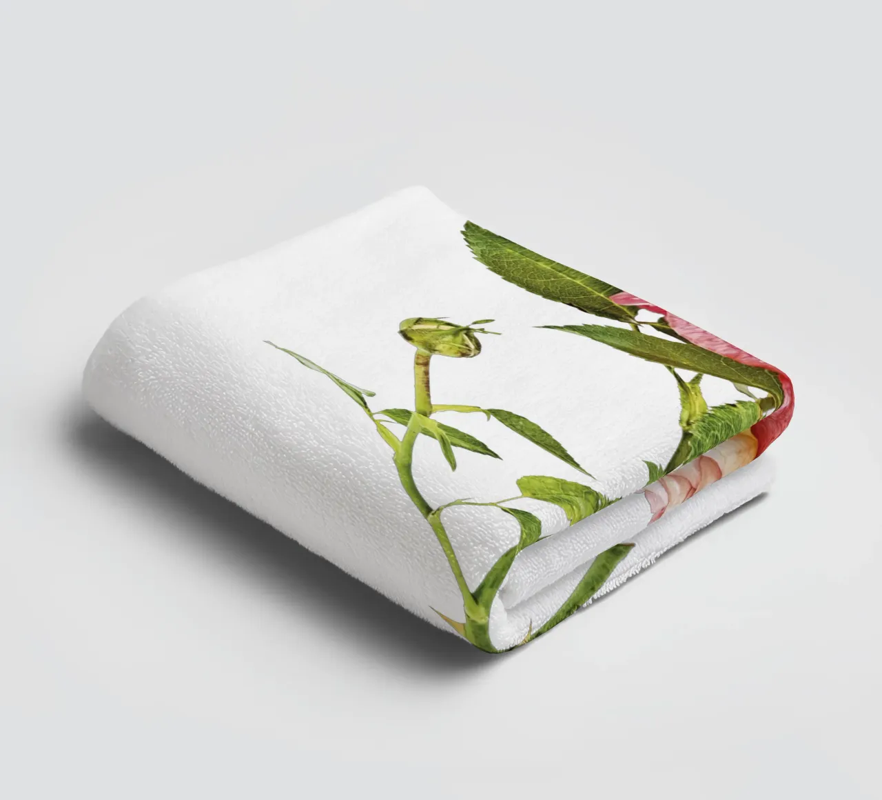 Fusione elegante: rosa arancio-rosa asciugamano da bagno da Curious Collections by Marielle Leenders