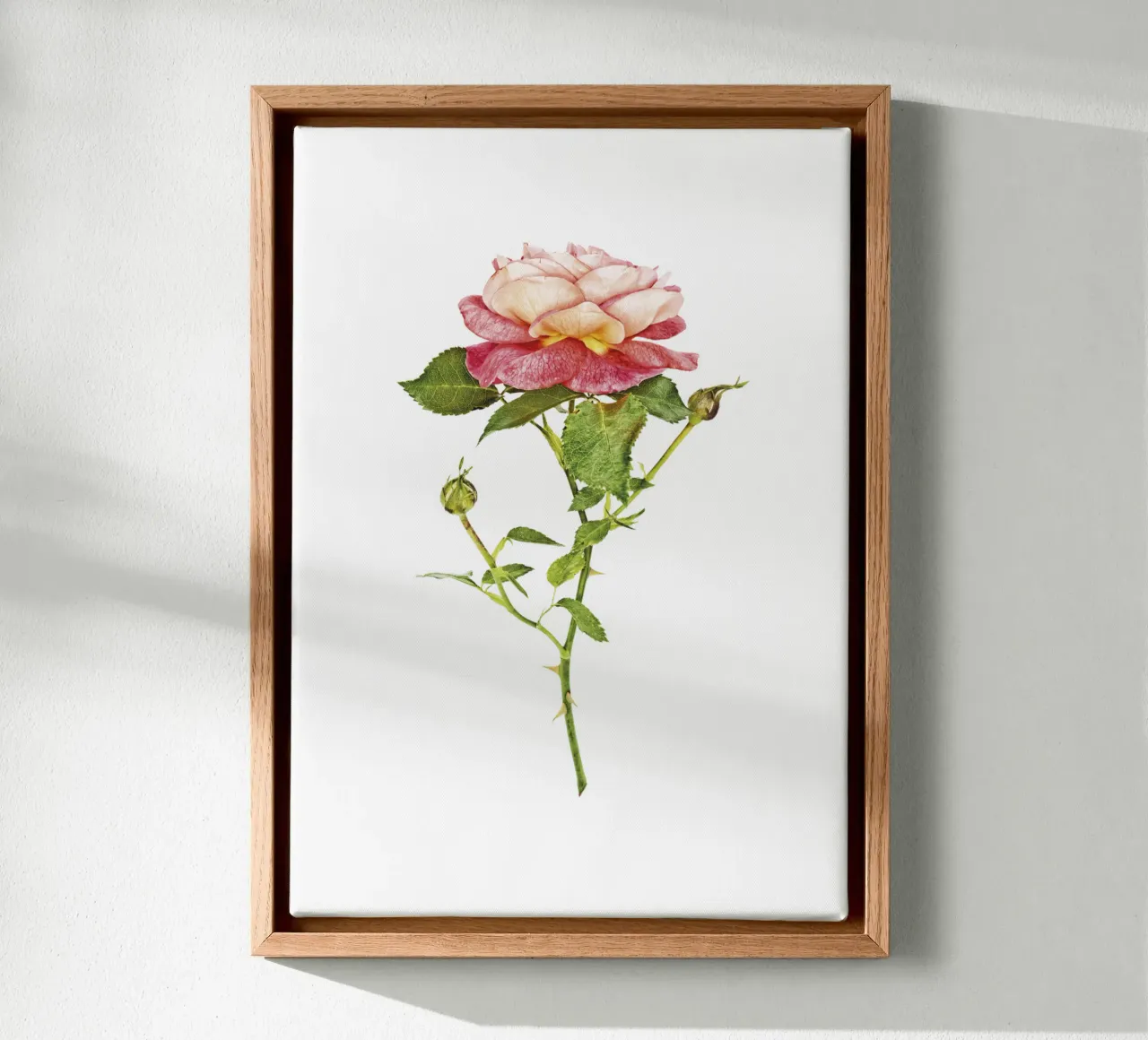 Fusione elegante: rosa arancio-rosa tela con Cornice a cassetta da Curious Collections by Marielle Leenders