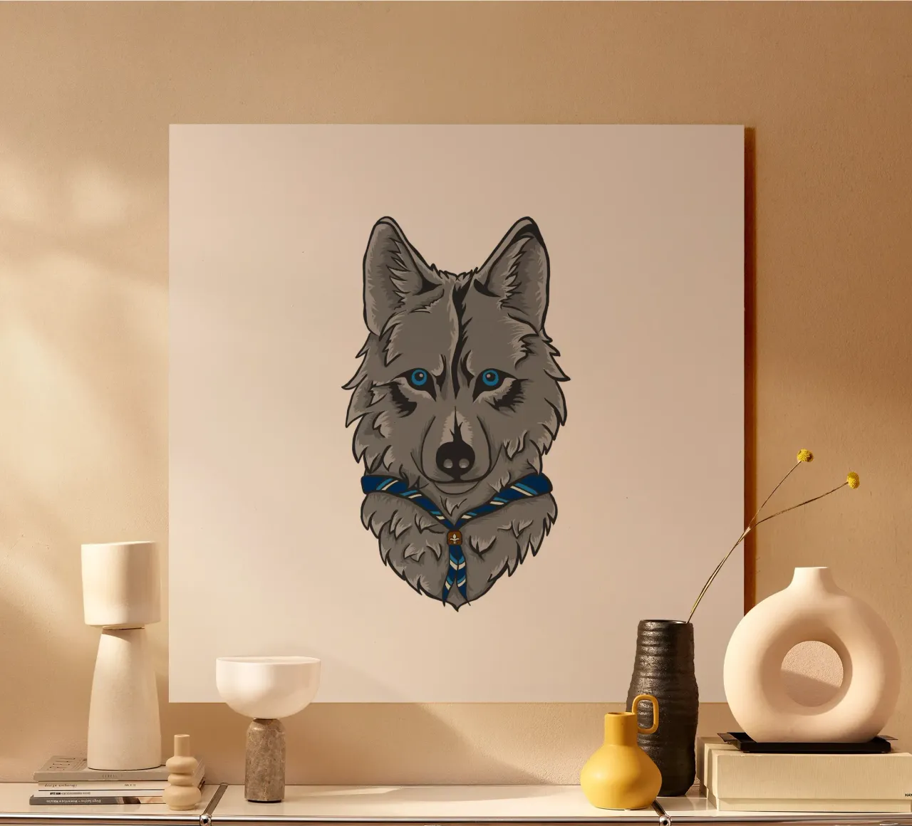 Pfadfinder Wolf Acryl-Glas von Loobs