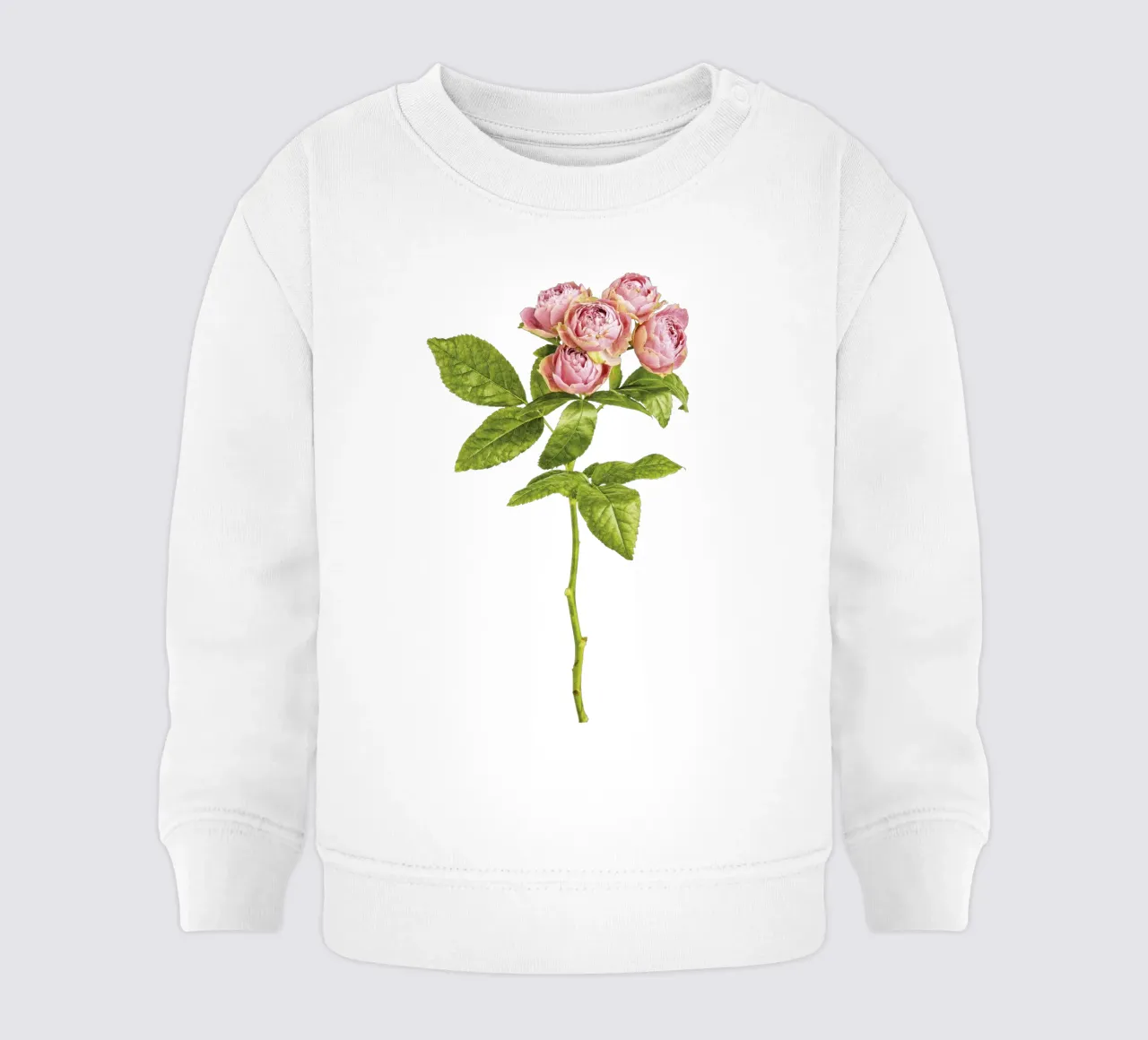 Bellezza delicata: Rose rosa in miniatura felpa neonato da Curious Collections by Marielle Leenders