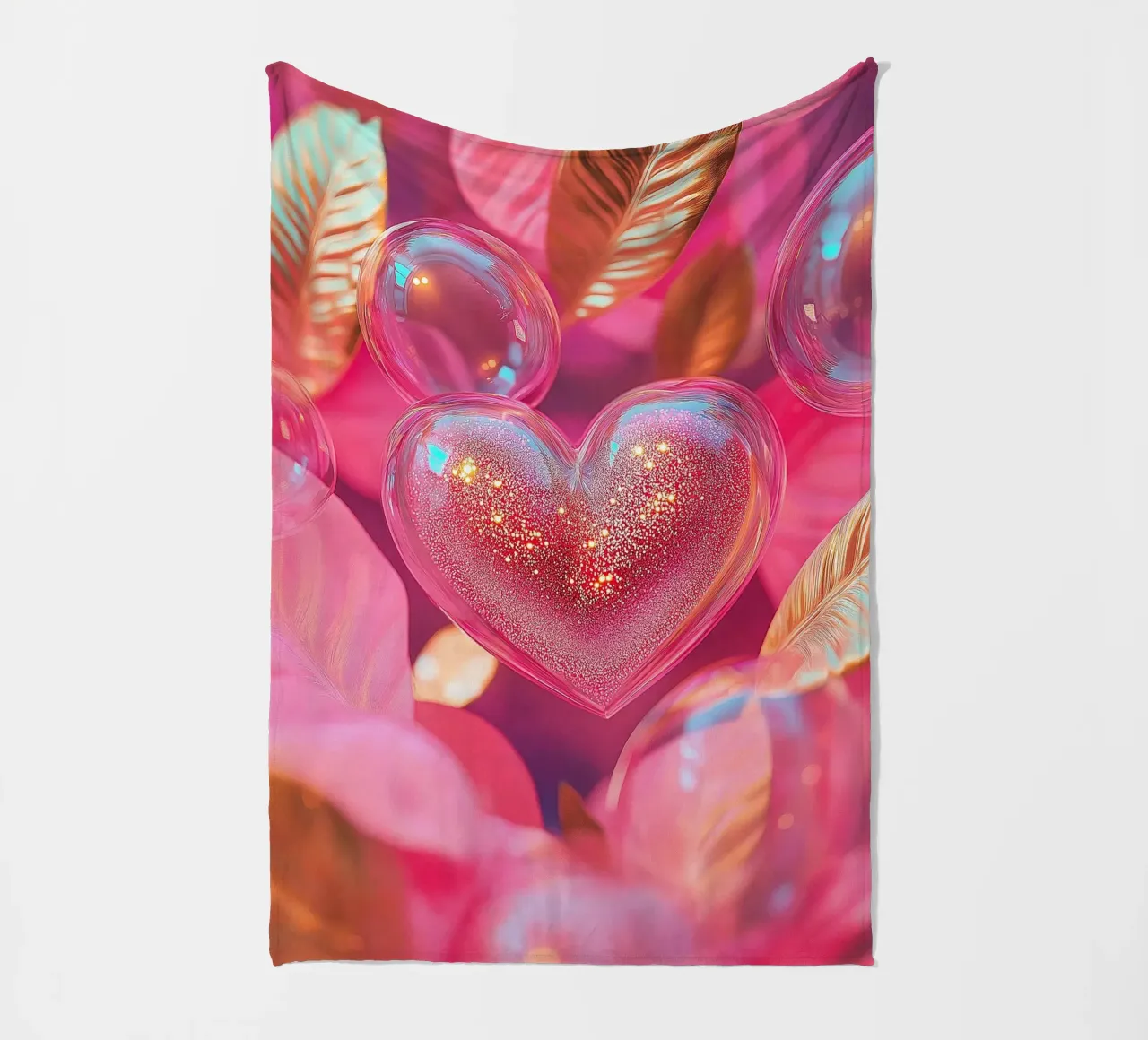 Amore fragile - rosa coperta in pile da Malou-Studio