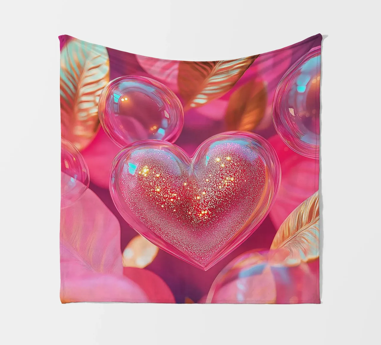 Amore fragile - rosa coperta in pile da Malou-Studio