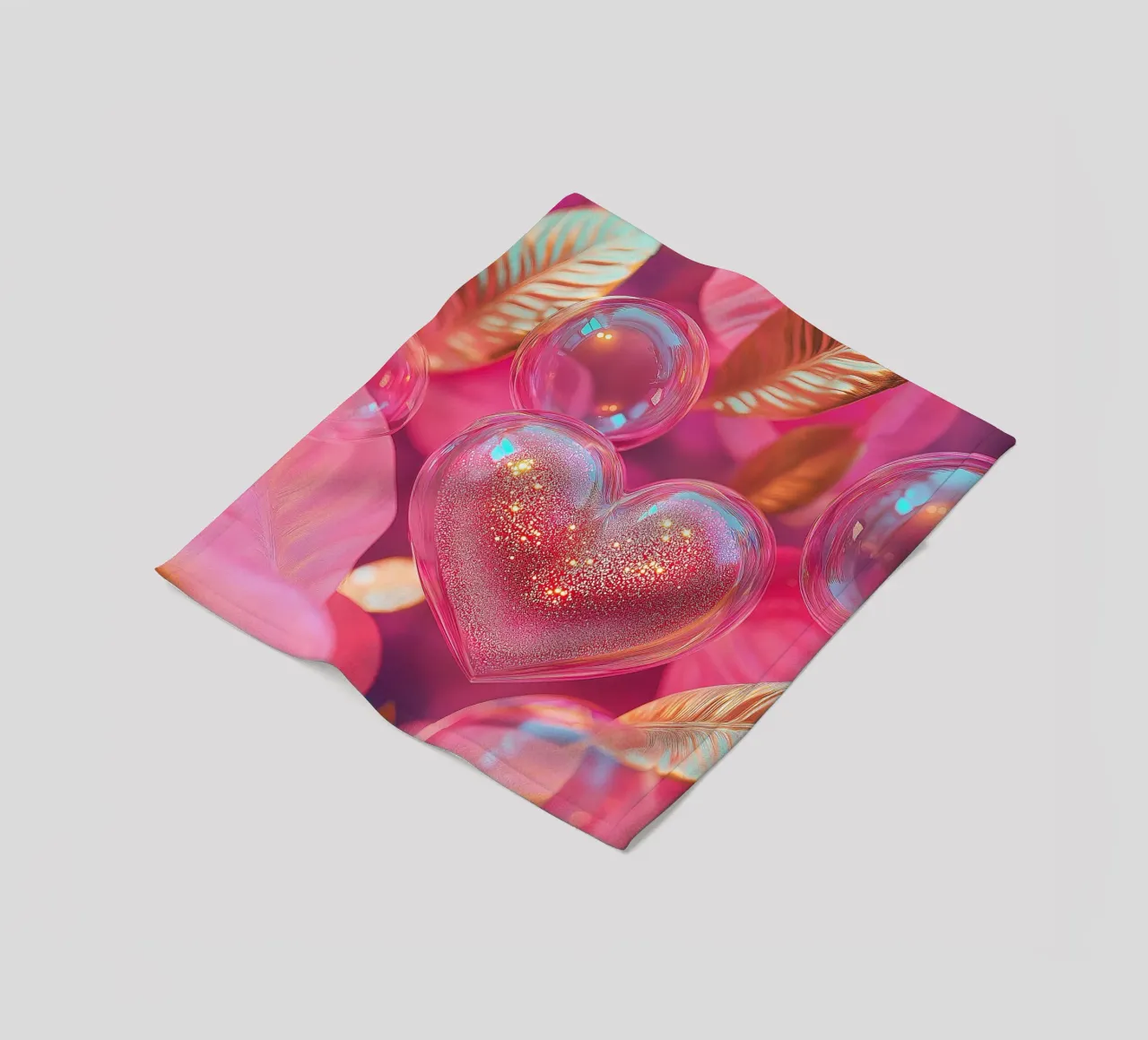 Amore fragile - rosa coperta in pile da Malou-Studio