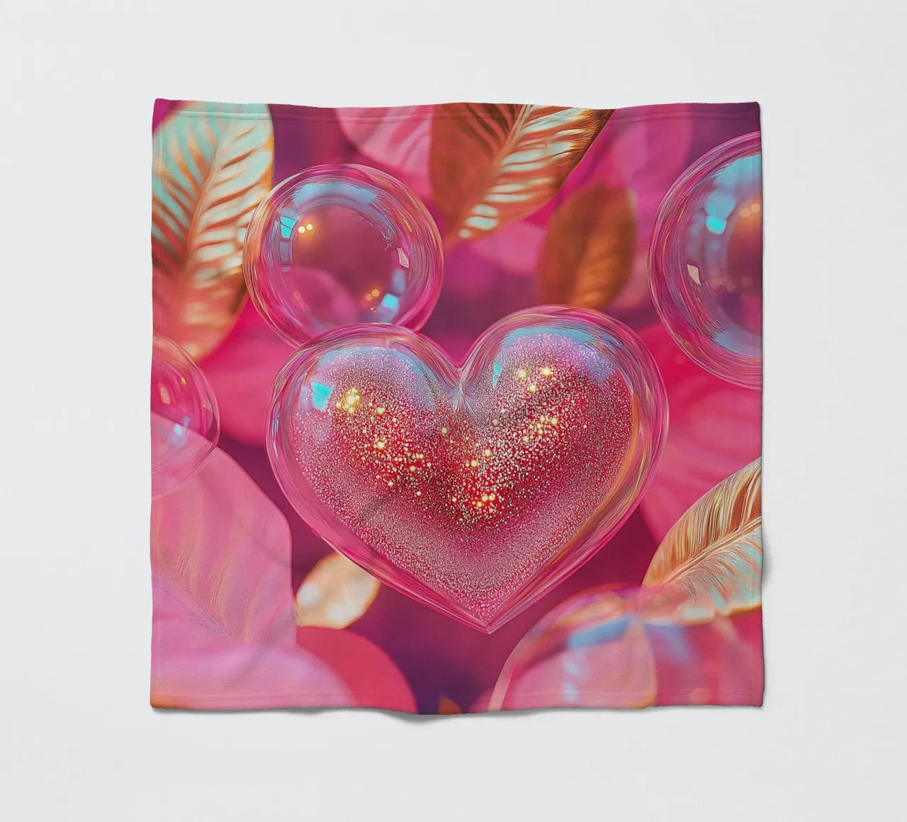 Amore fragile - rosa coperta in pile da Malou-Studio