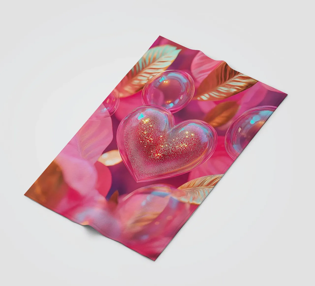 Amore fragile - rosa coperta in pile da Malou-Studio