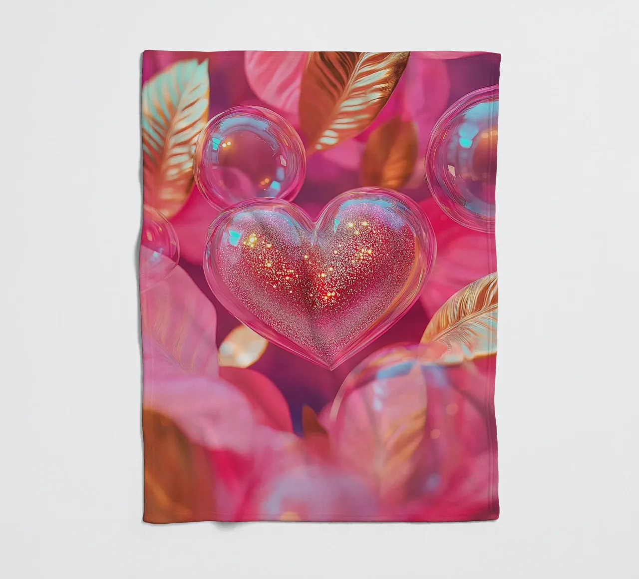 Amore fragile - rosa coperta in pile da Malou-Studio