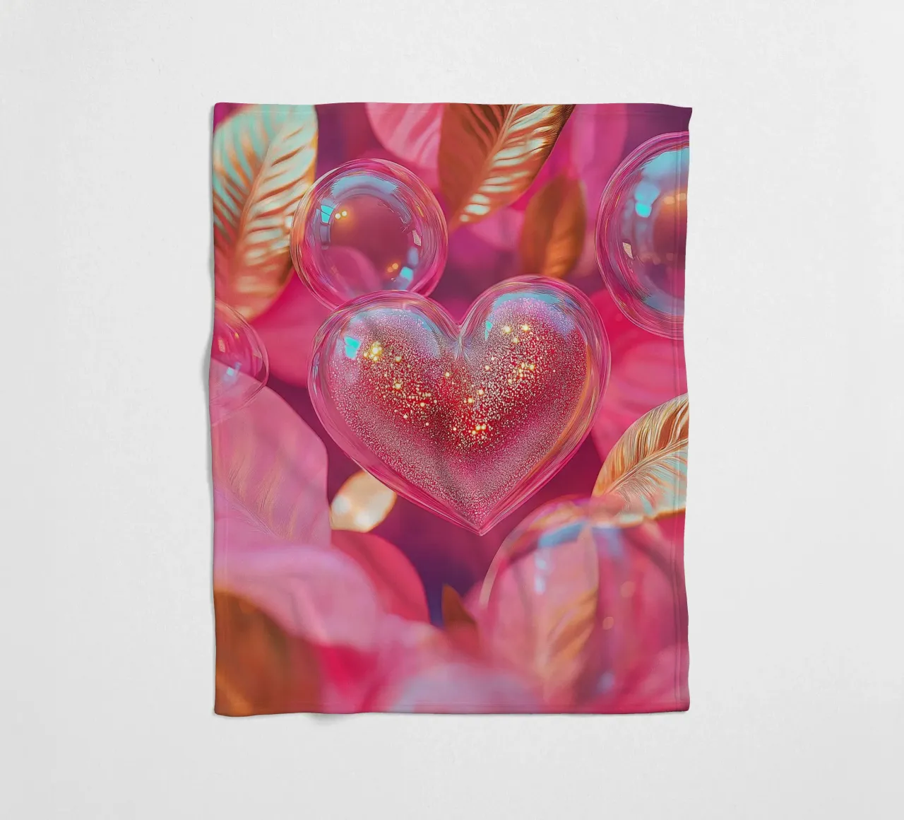 Amore fragile - rosa coperta in pile da Malou-Studio