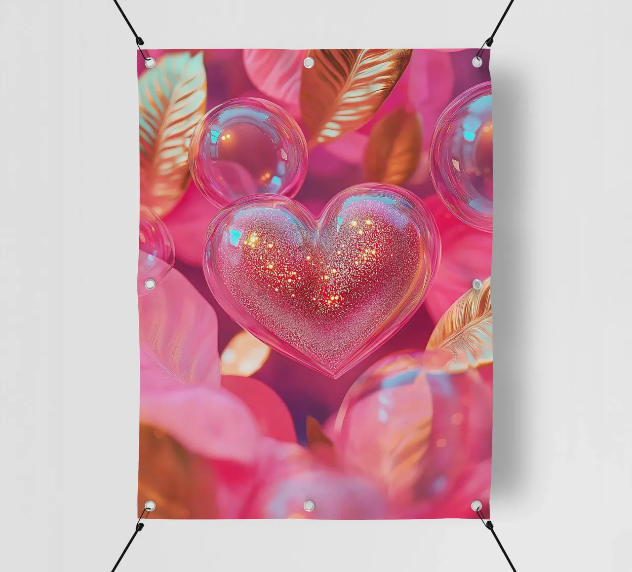 Amore fragile - rosa telo in pvc da Malou-Studio
