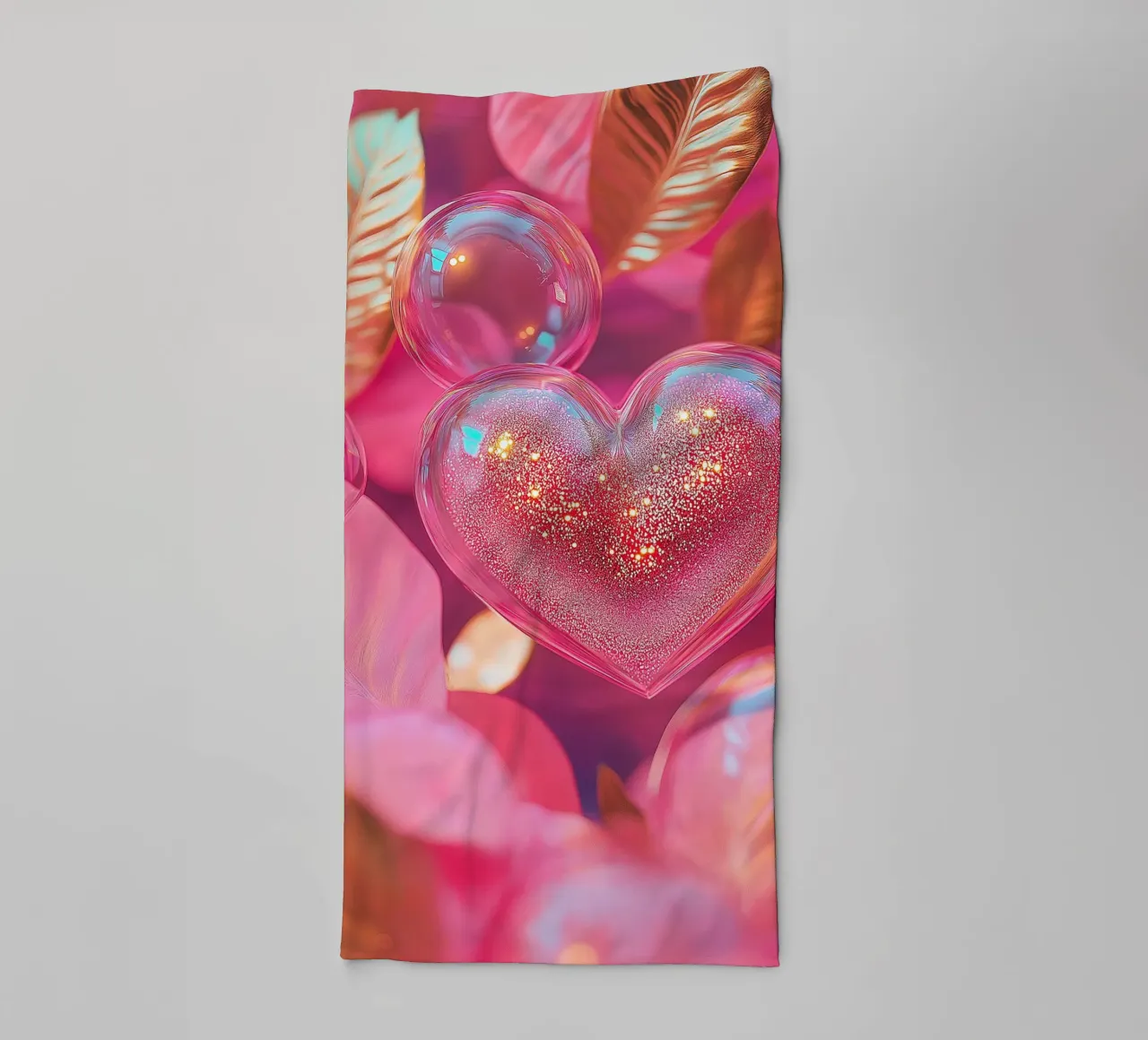 Amore fragile - rosa asciugamano da bagno da Malou-Studio