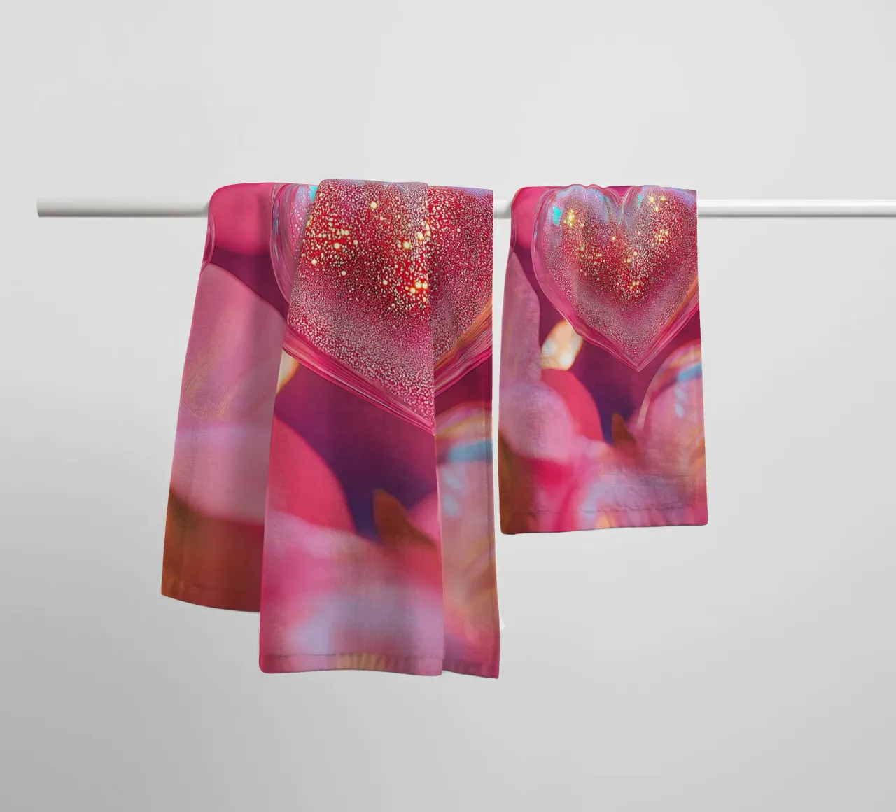 Amore fragile - rosa asciugamano da bagno da Malou-Studio