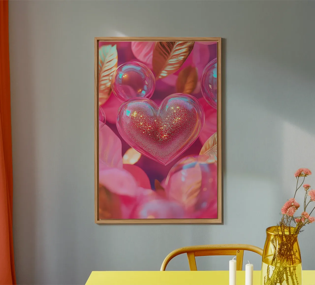 Amore fragile - rosa alluminio dibond da Malou-Studio