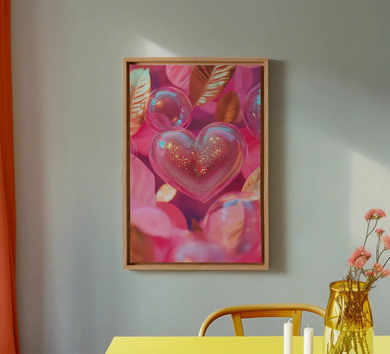 Amore fragile - rosa tela da Malou-Studio