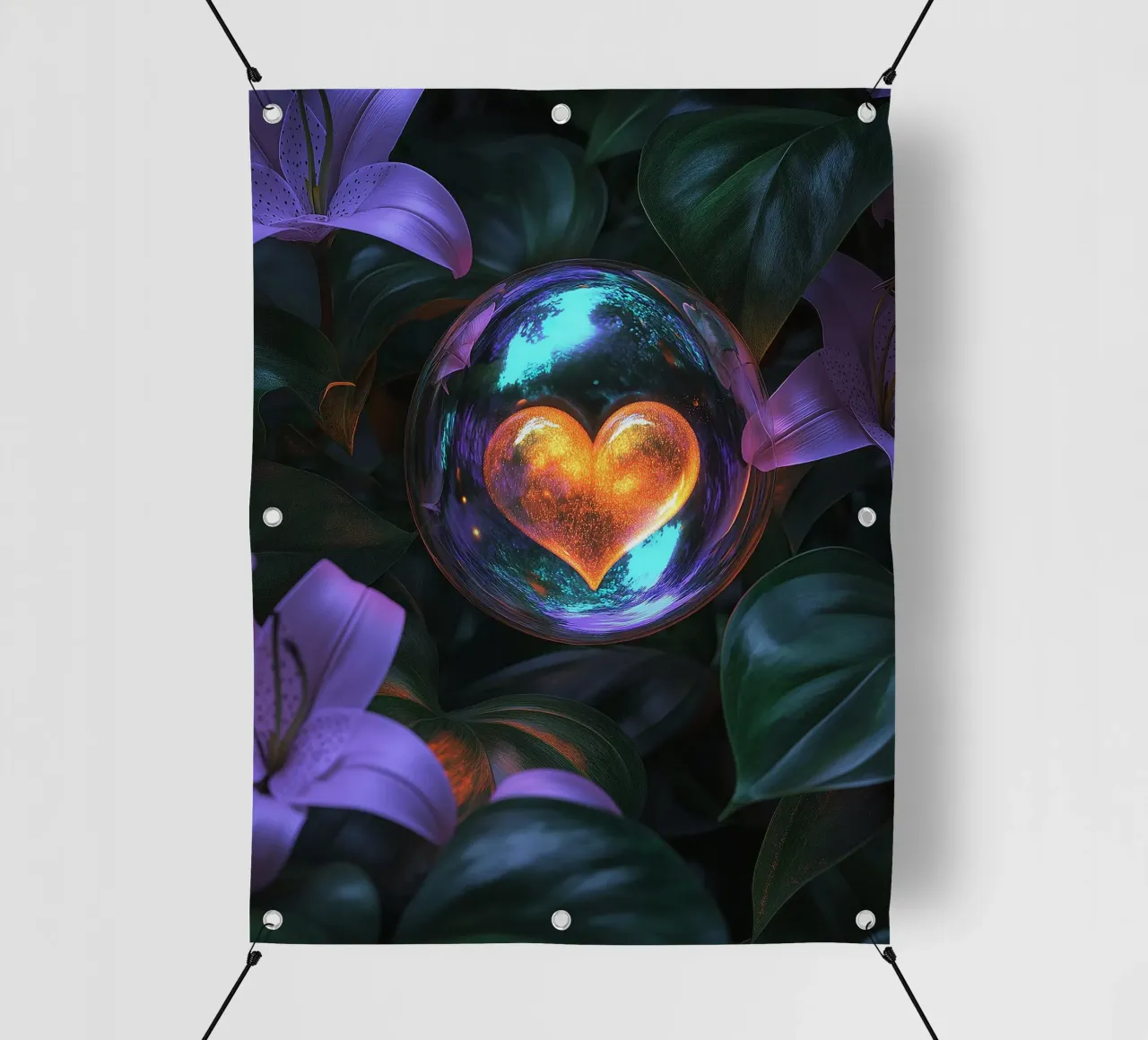 Fragile Love - Purple telo in pvc da Malou-Studio