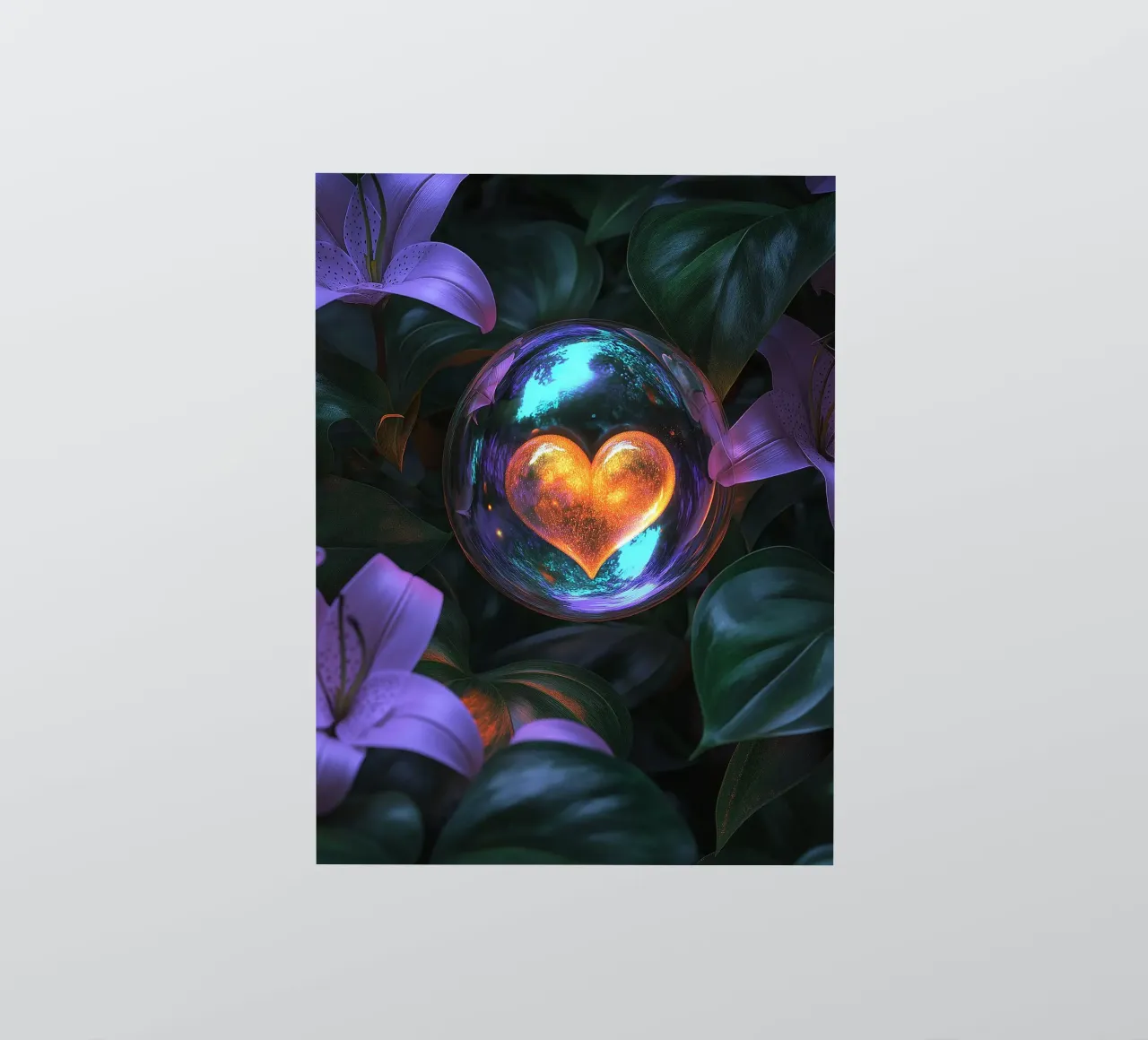 Amour fragile - Violet autocollant de Malou-Studio