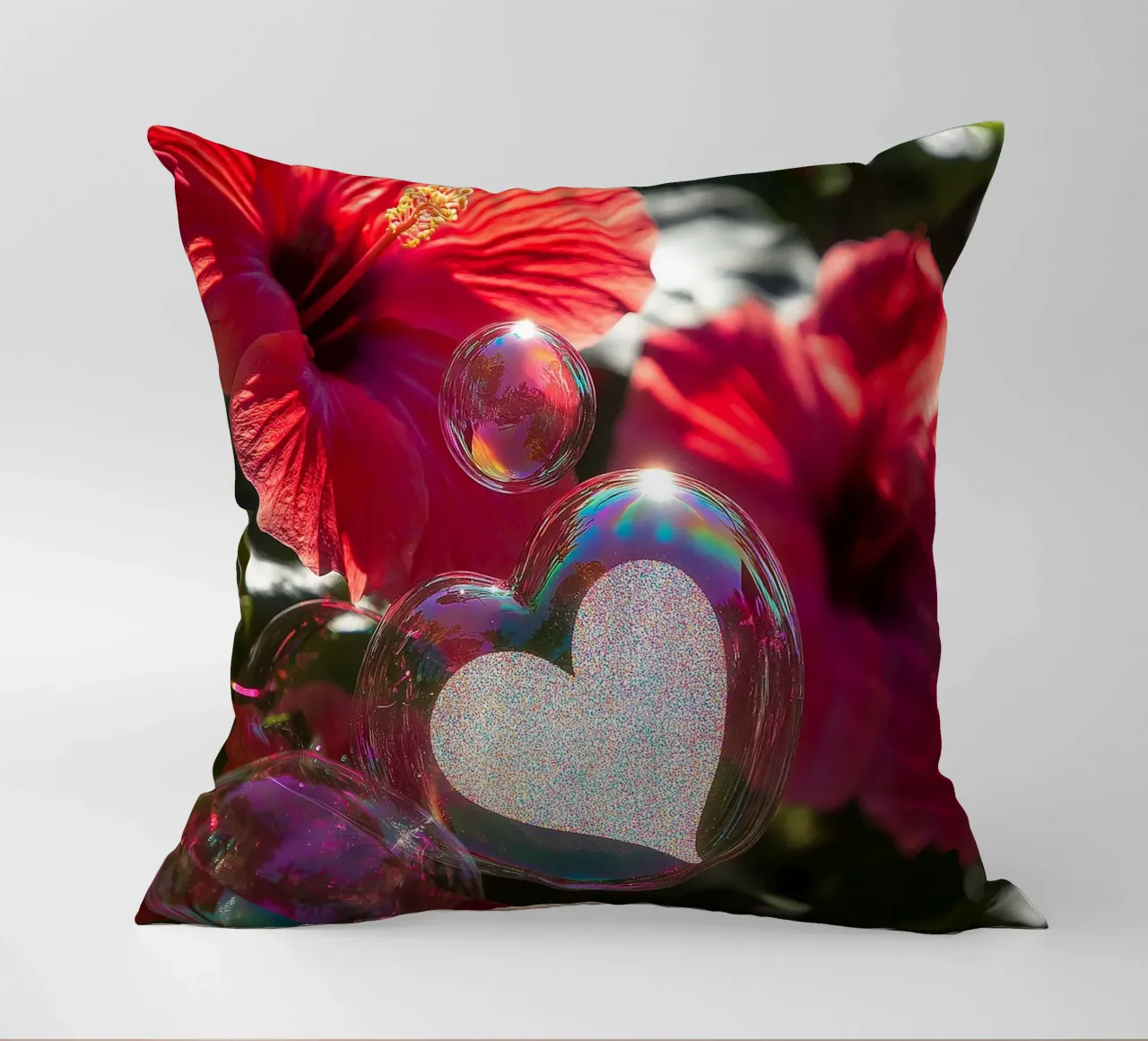 Zerbrechliche Liebe - Rot Kissen von Malou-Studio