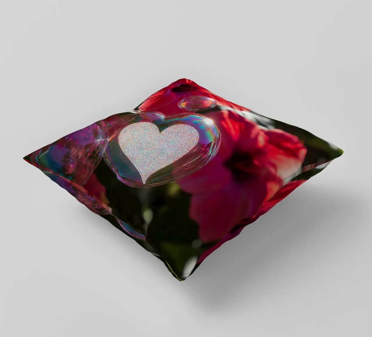 Zerbrechliche Liebe - Rot Kissen von Malou-Studio