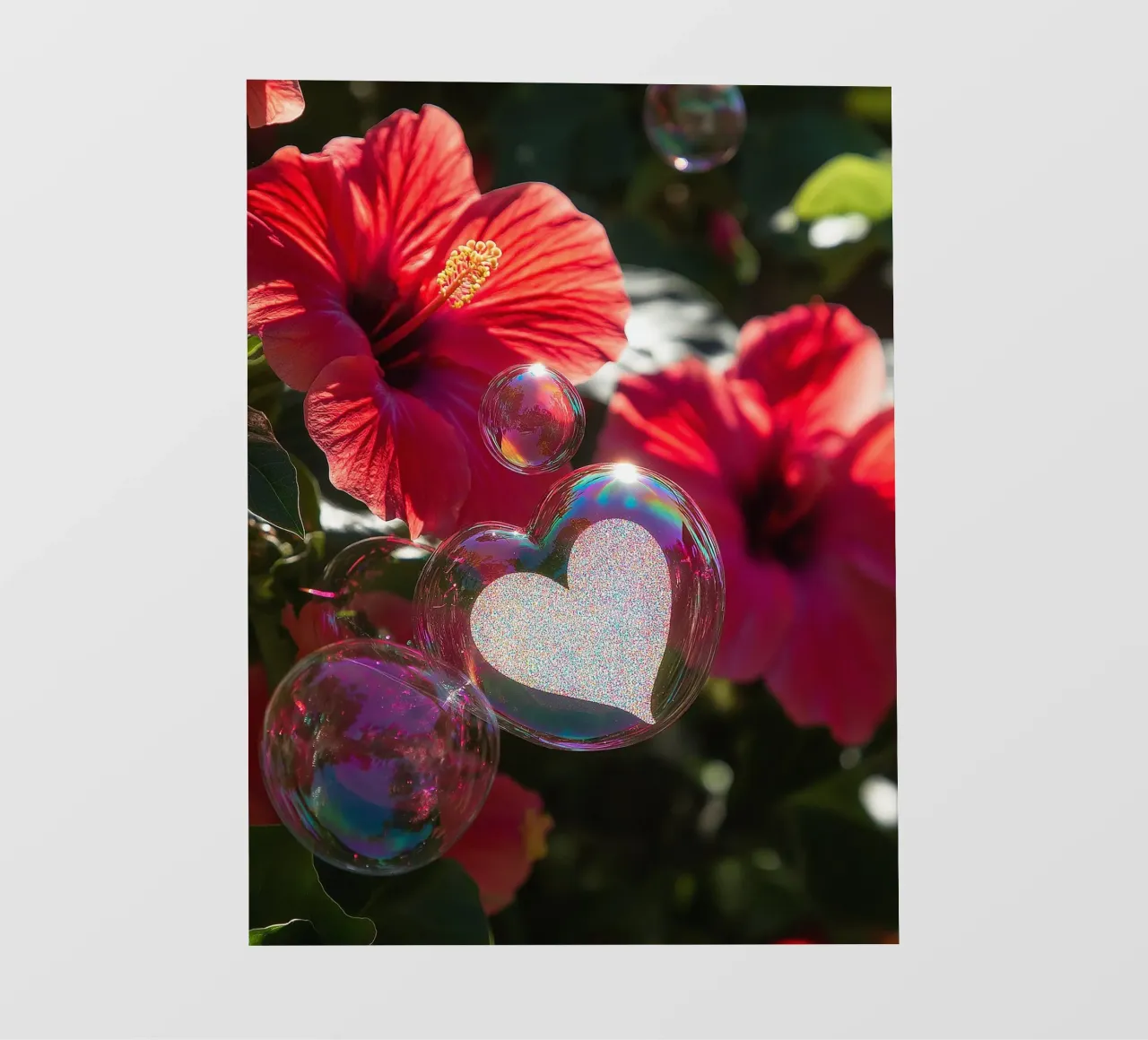 Zerbrechliche Liebe - Rot Backlit Folie von Malou-Studio